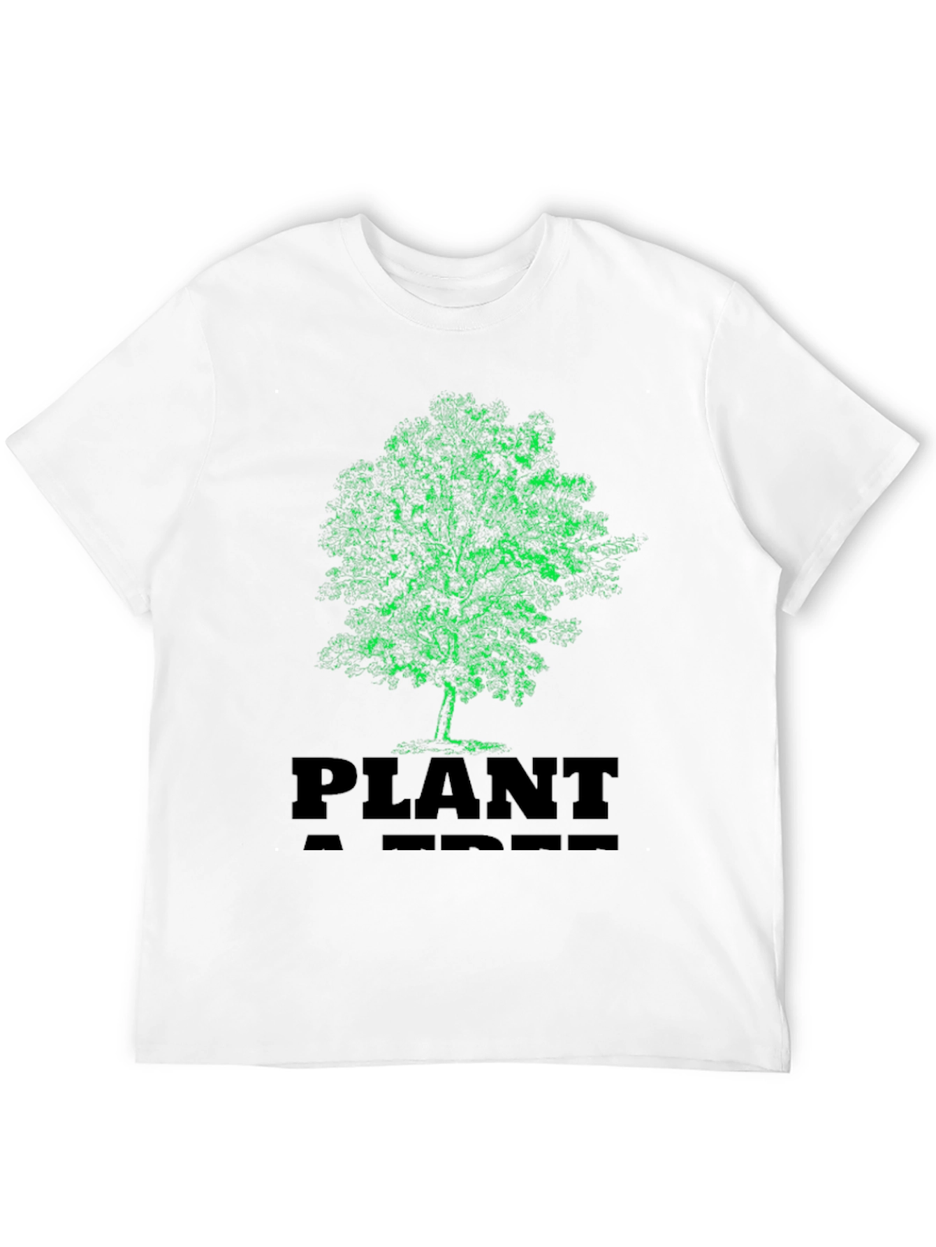 Plant A Tree Black Graphic T-Shirt