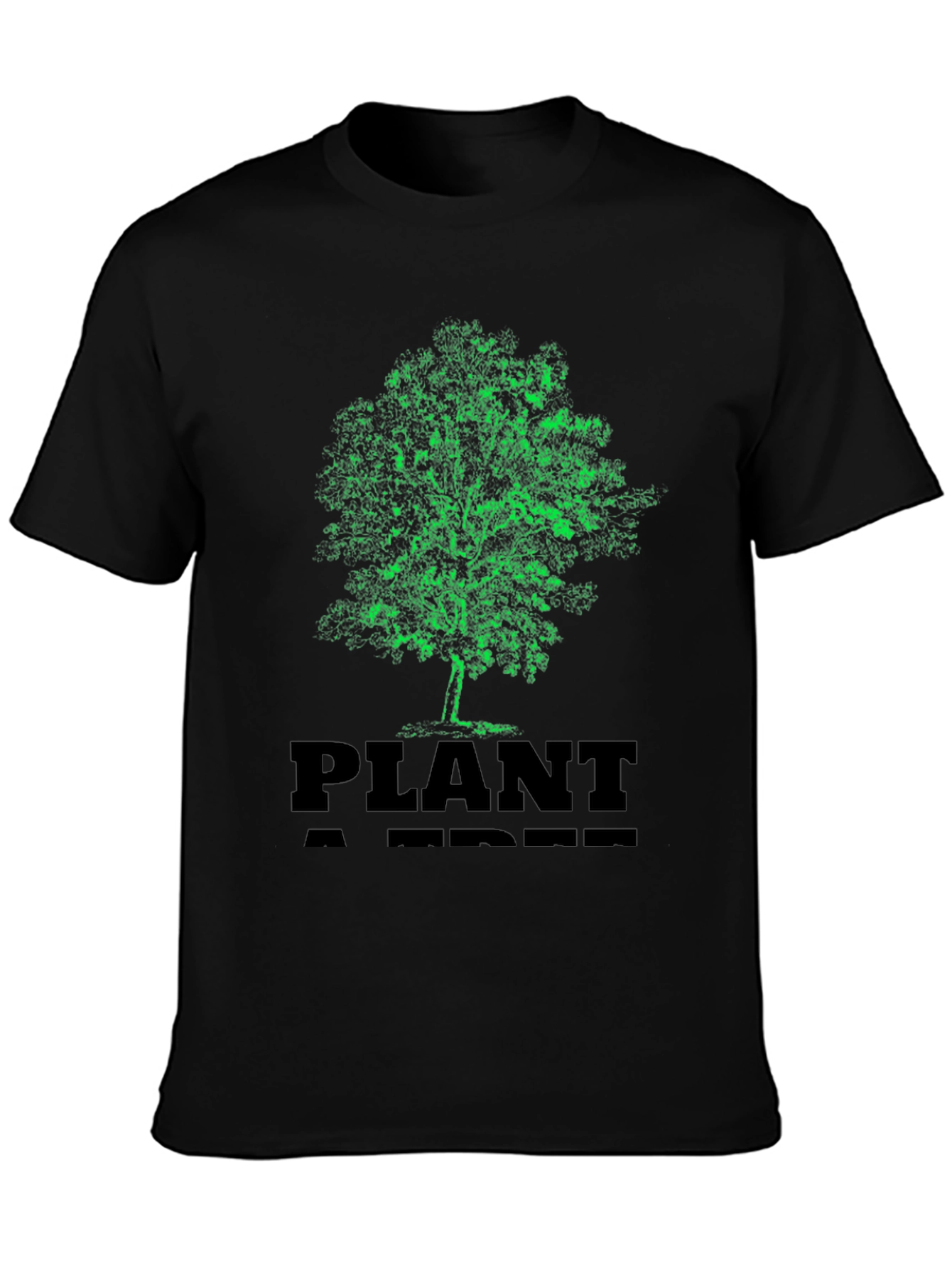 Plant A Tree Black Graphic T-Shirt