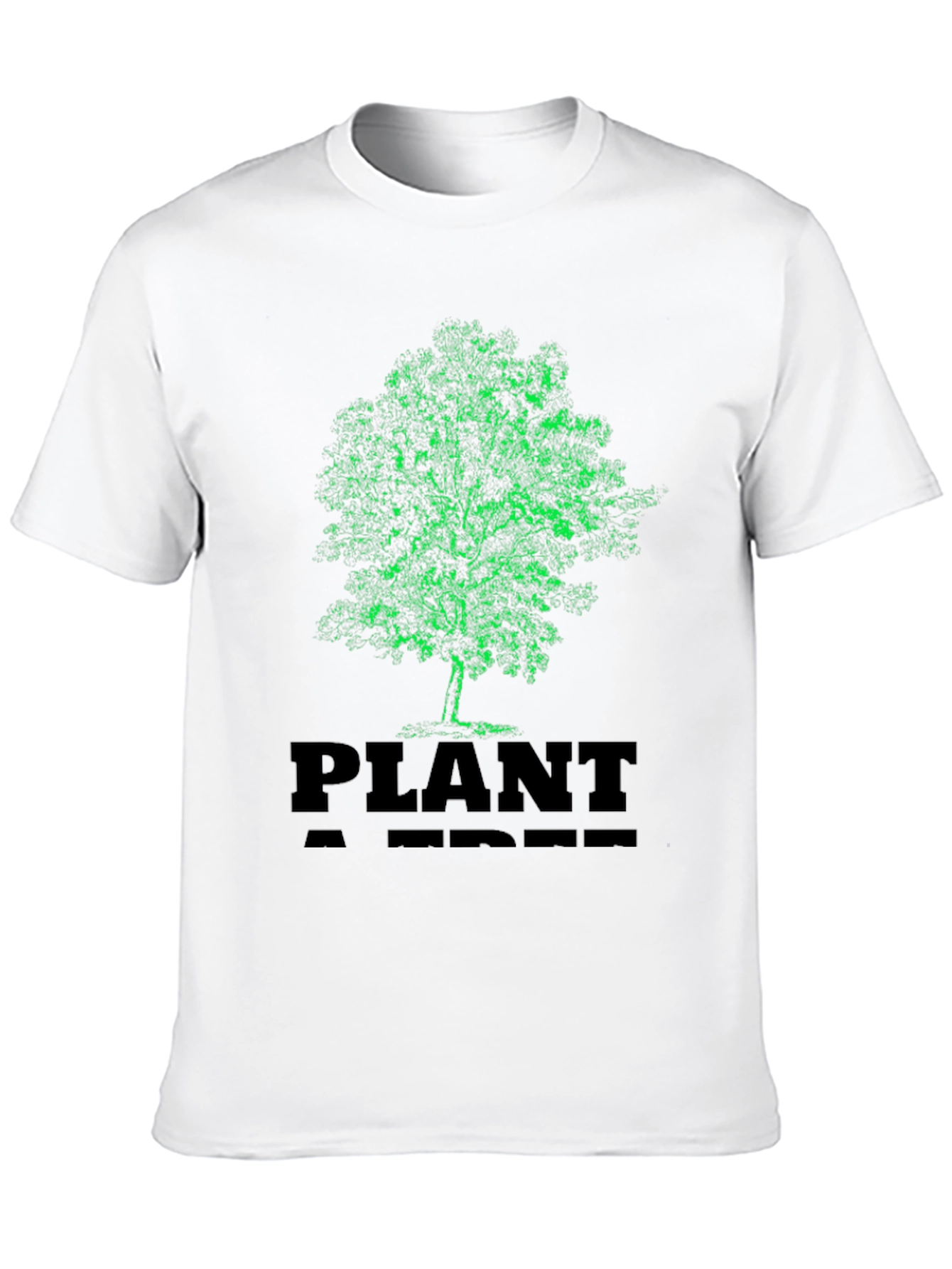 Plant A Tree Black Graphic T-Shirt