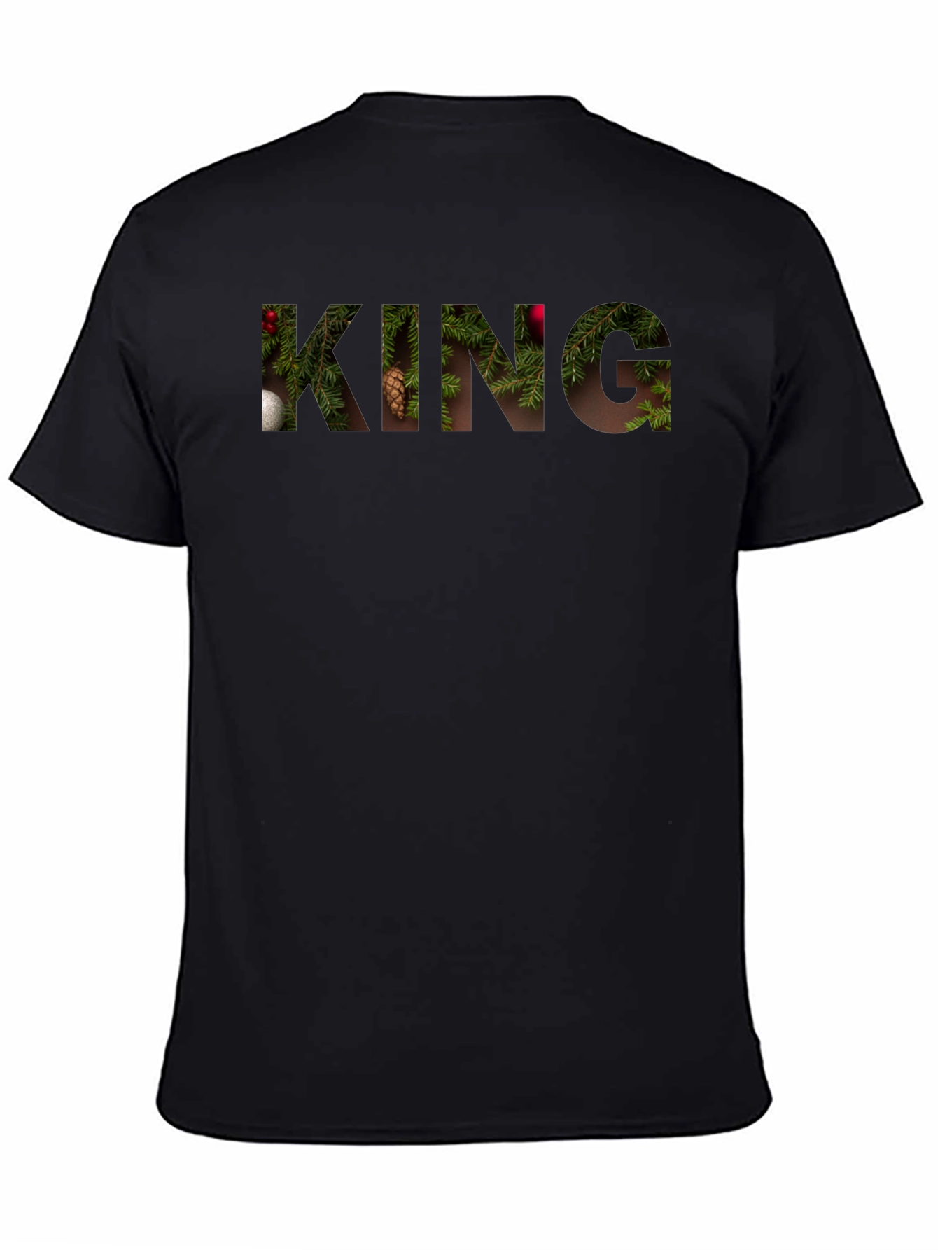 King Christmas Tree Fill Tee - Black