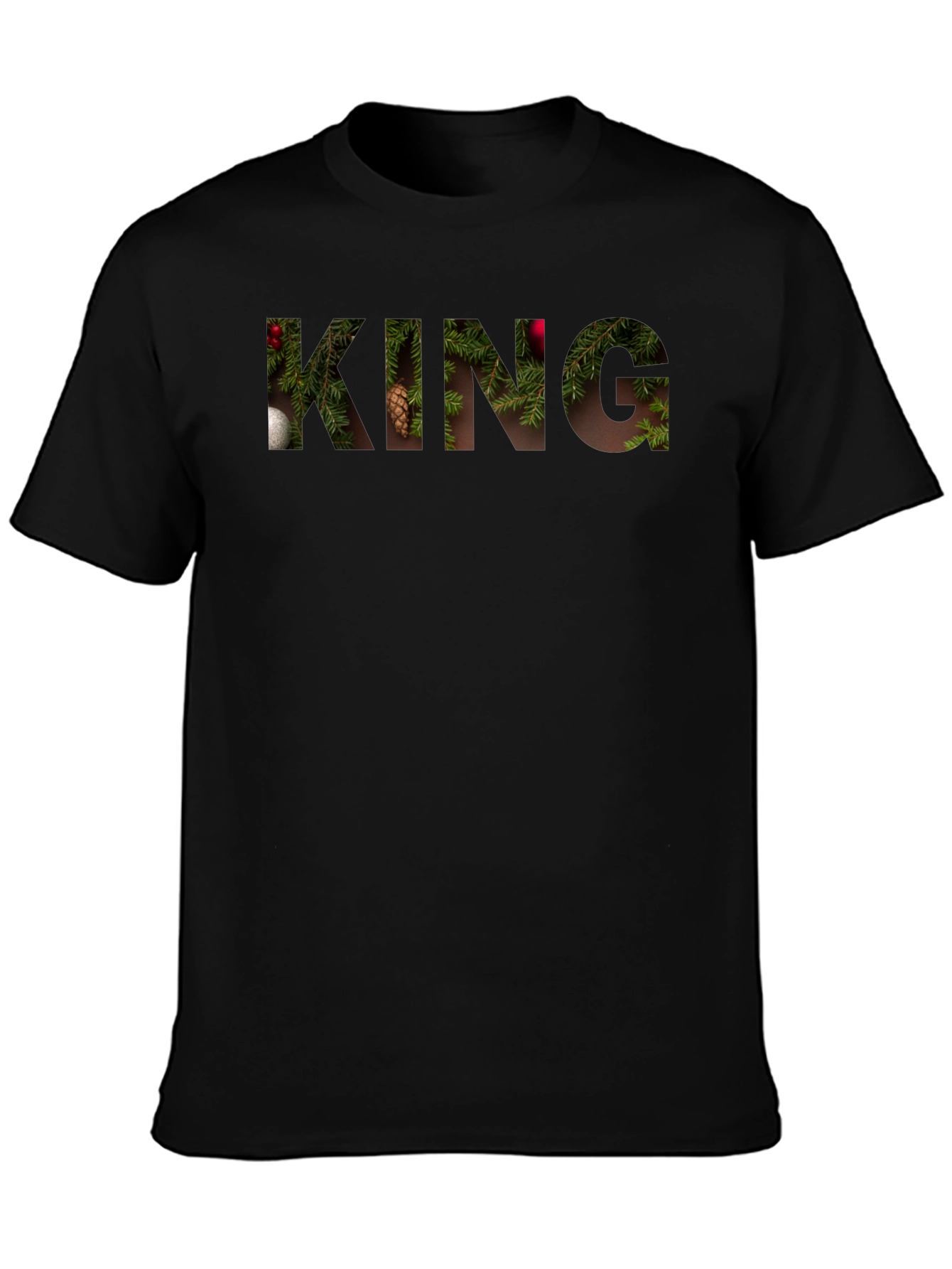 King Christmas Tree Fill Tee - Black
