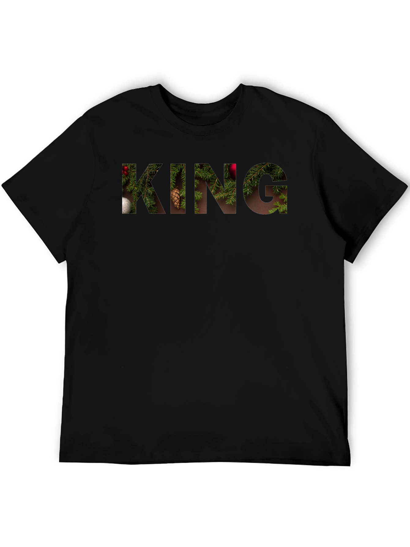 King Christmas Tree Fill Tee - Black