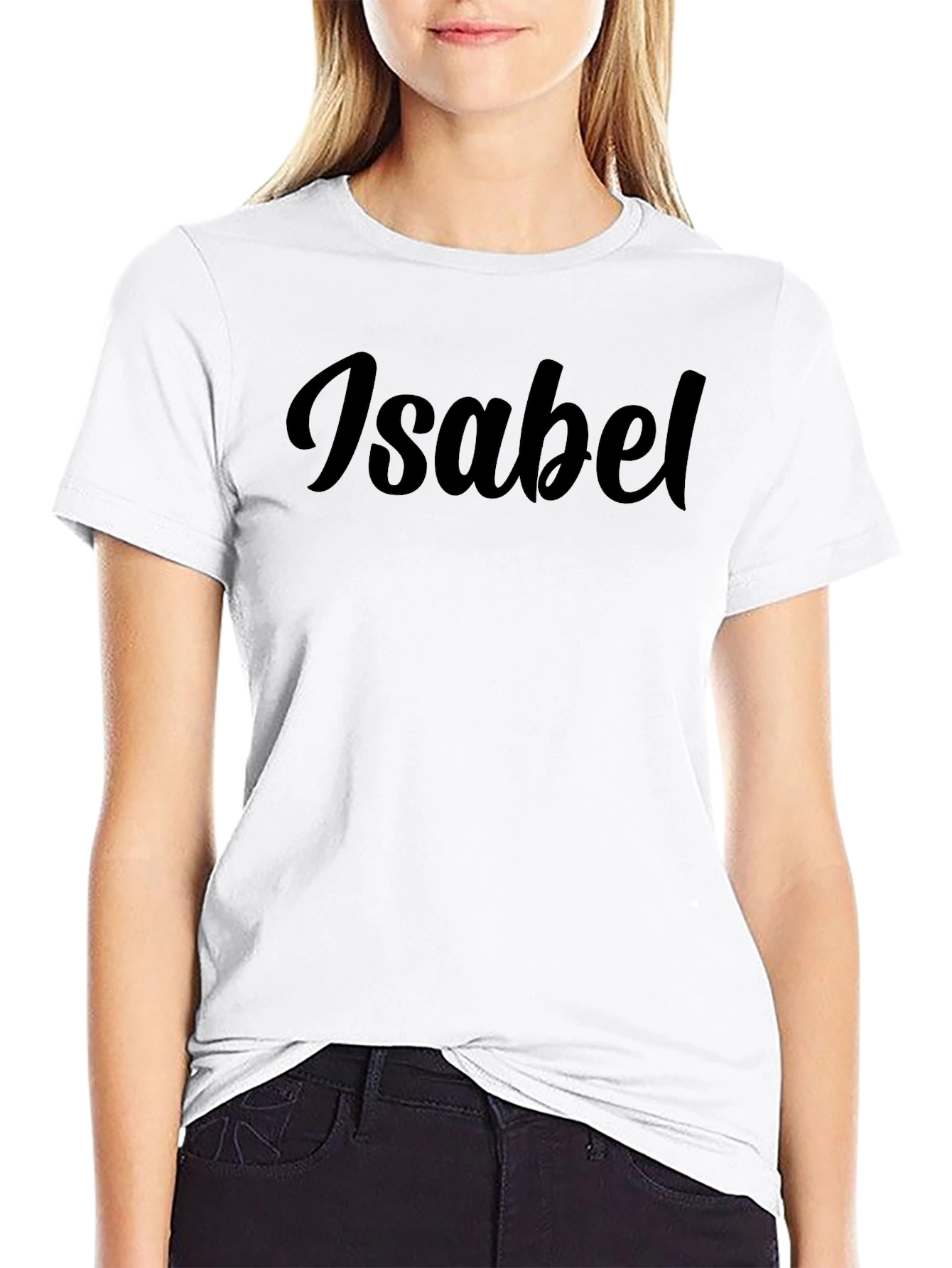 Personalized Isabel Black T-Shirt