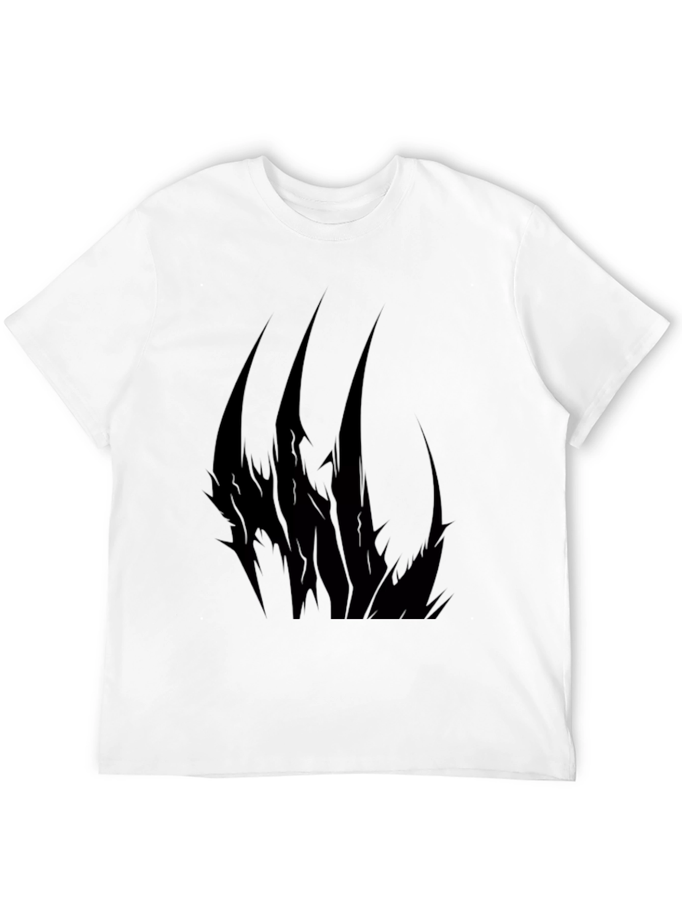Mens Black T-Shirt with Abstract Claw Design