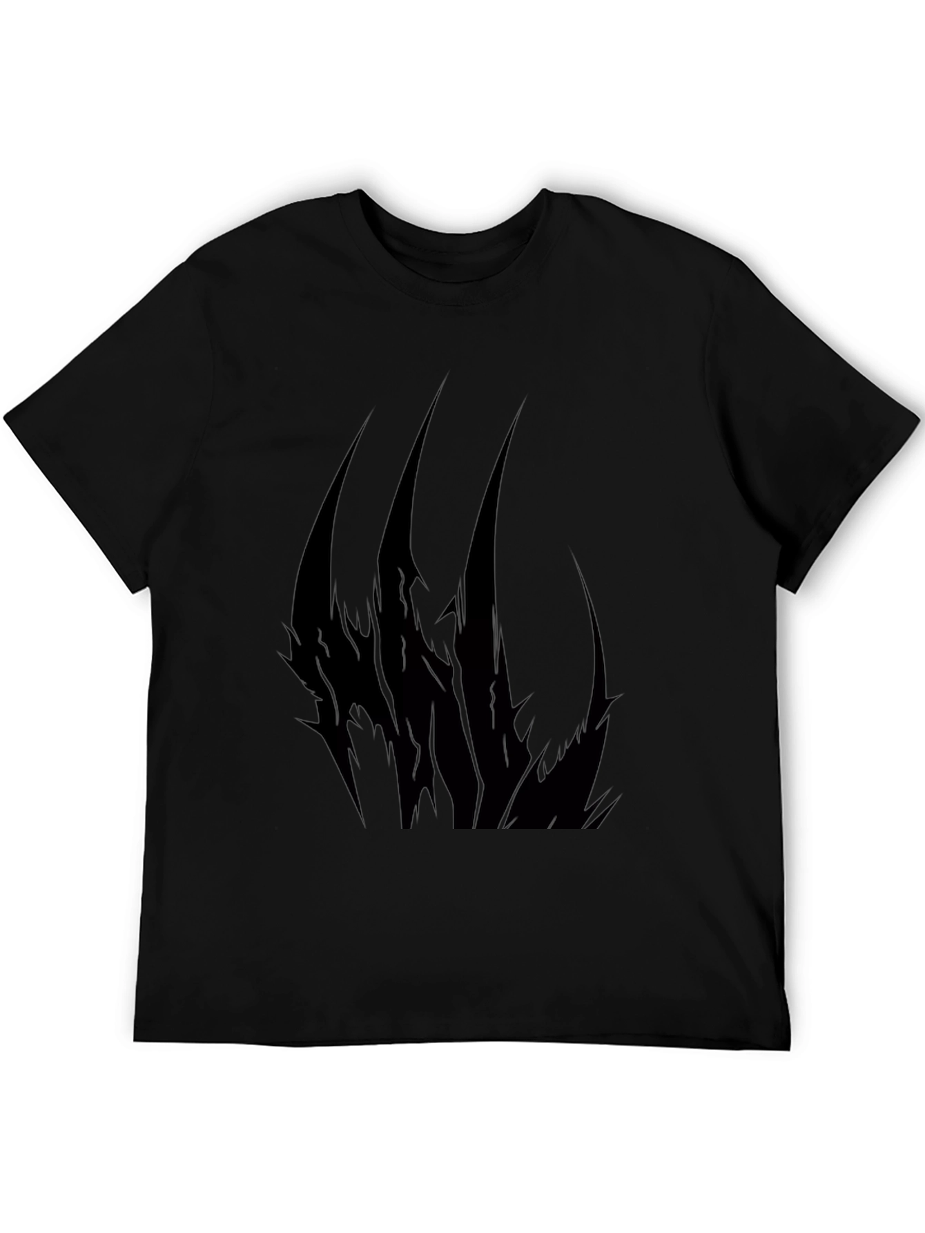Mens Black T-Shirt with Abstract Claw Design