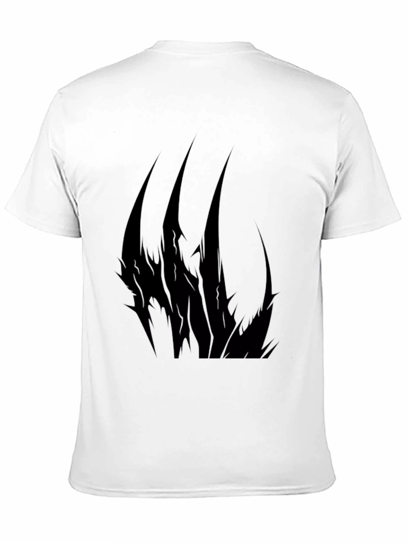 Mens Black T-Shirt with Abstract Claw Design