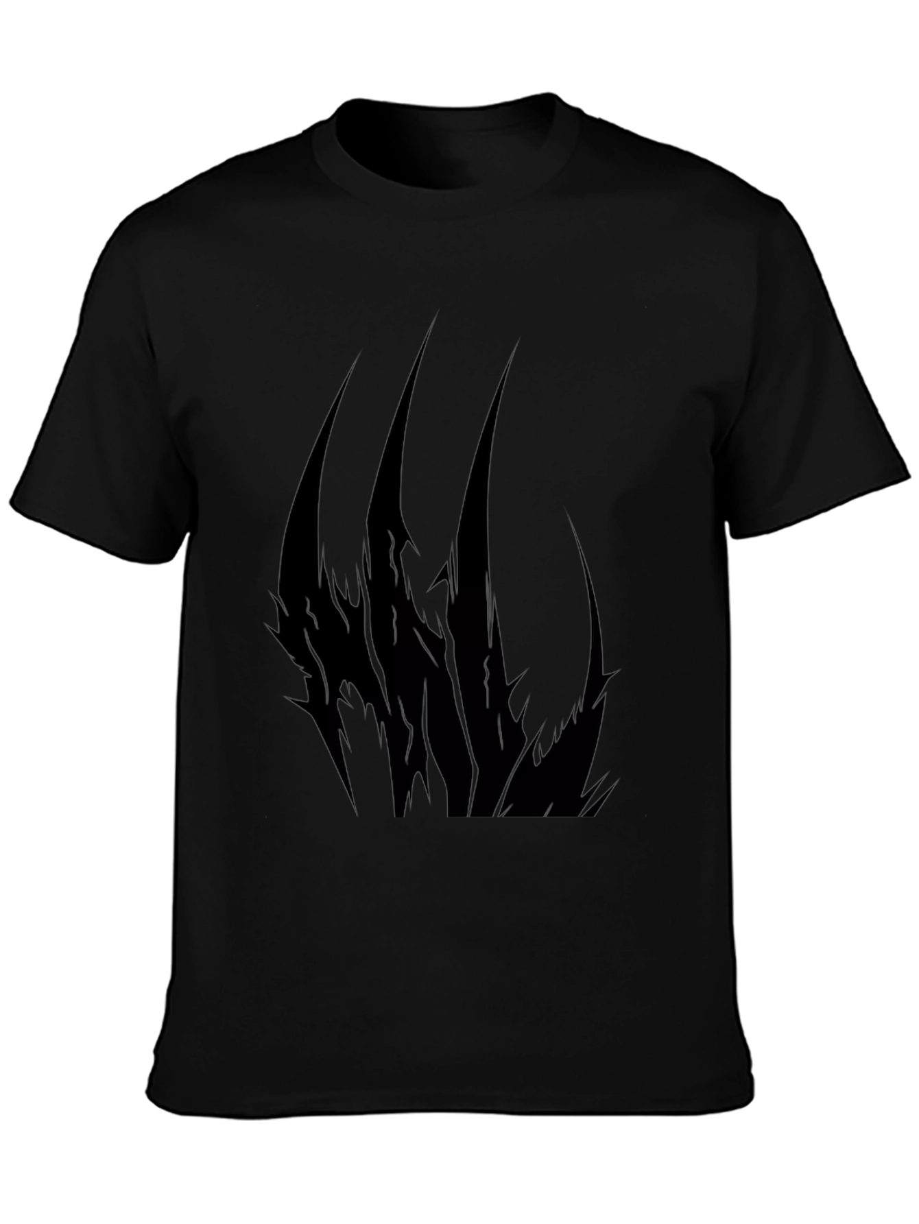 Mens Black T-Shirt with Abstract Claw Design