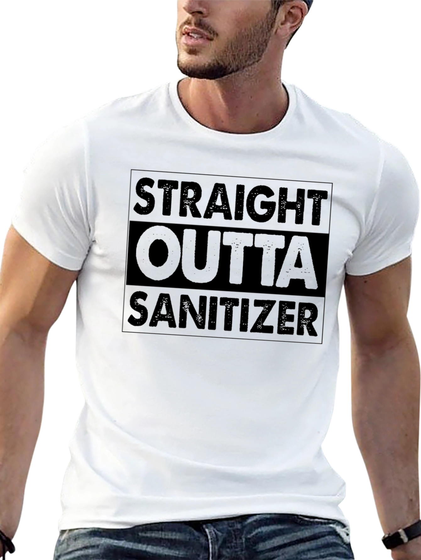 Straight Outta Sanitizer Graphic Novelty T-Shirt