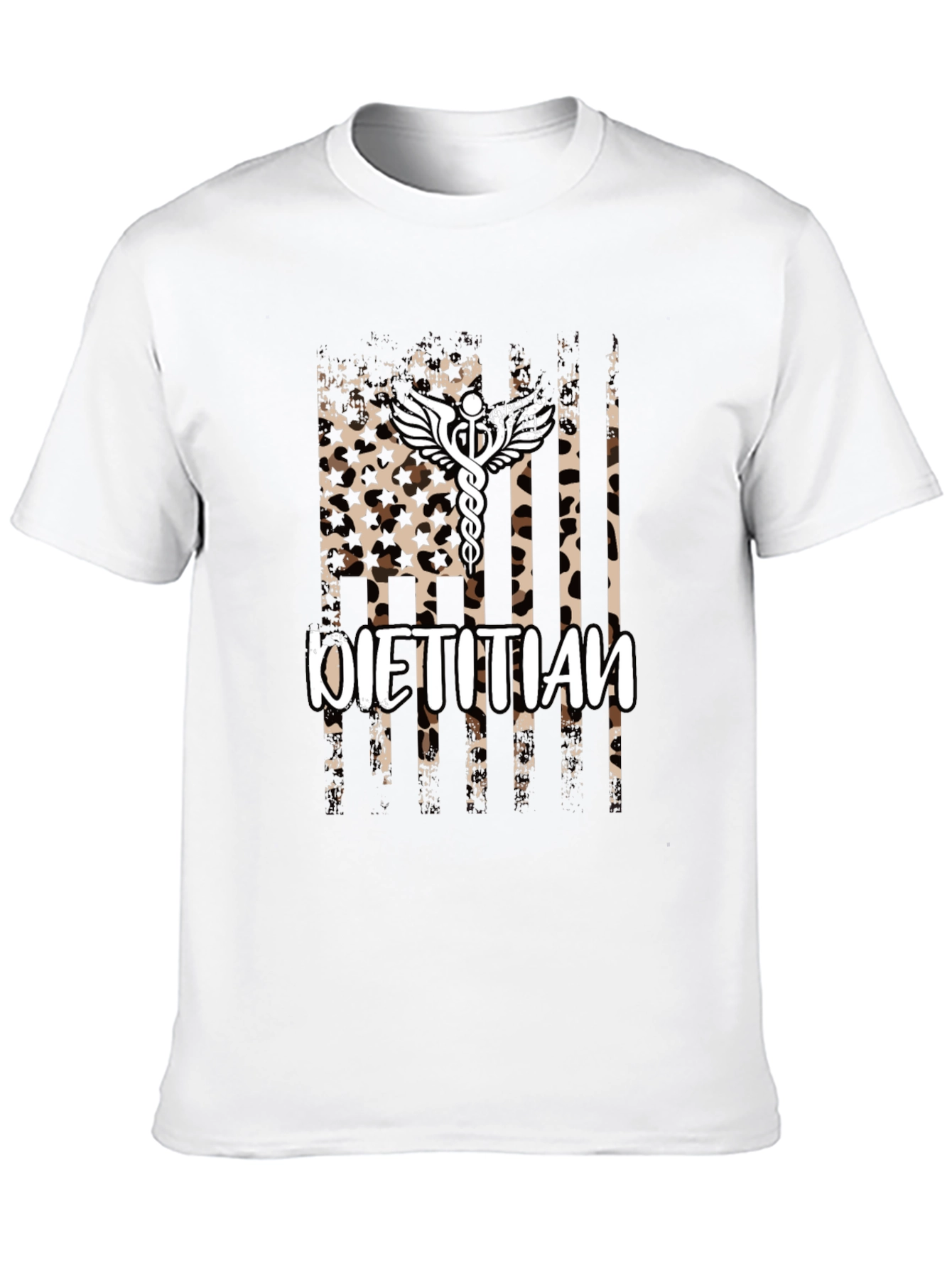 Dietitian Leopard Print Graphic T-Shirt