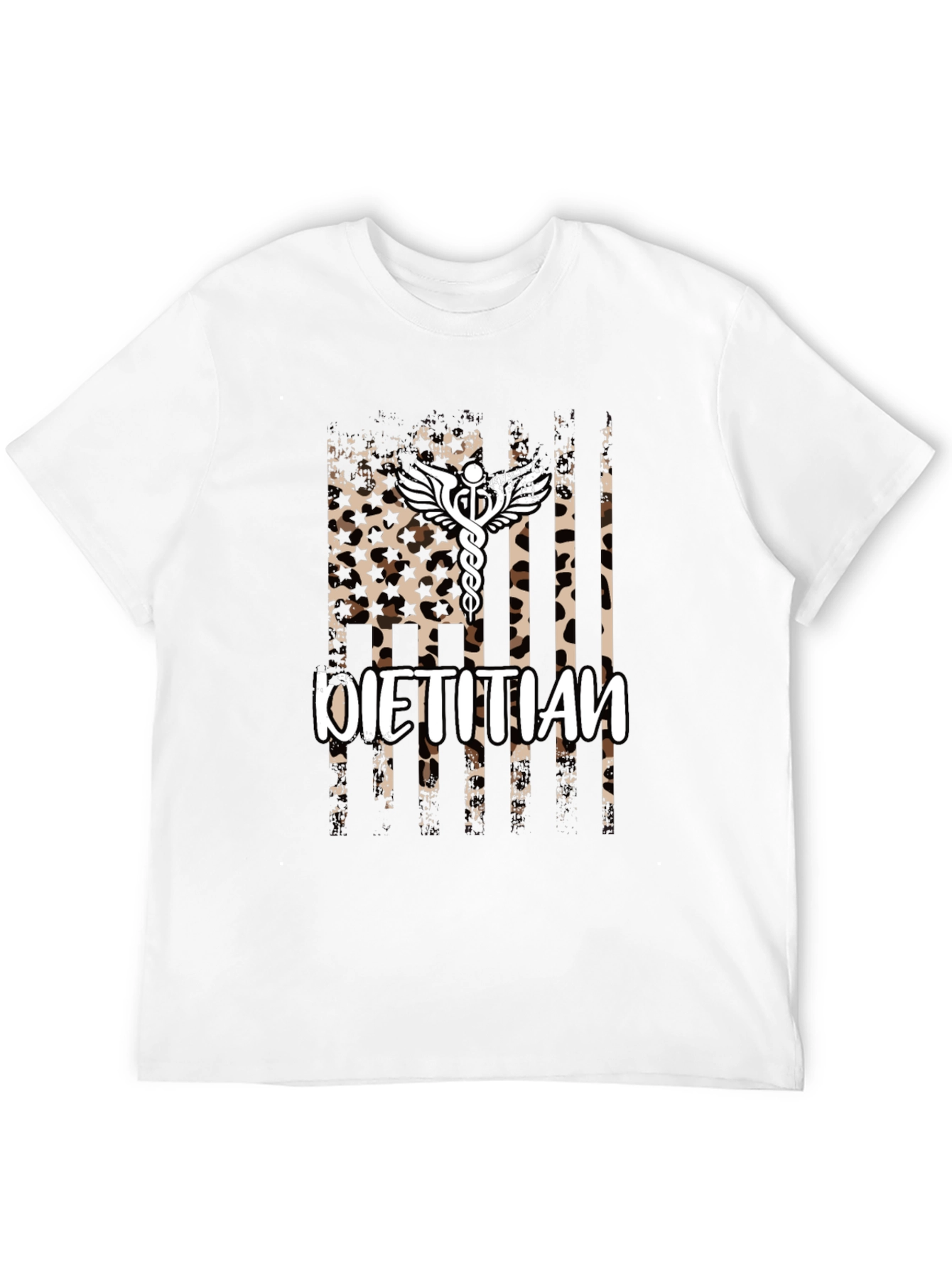 Dietitian Leopard Print Graphic T-Shirt