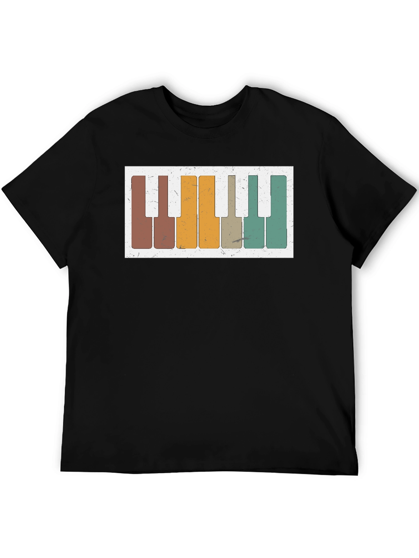 Retro Piano Keys Graphic Tee - Music Lovers T-Shirt