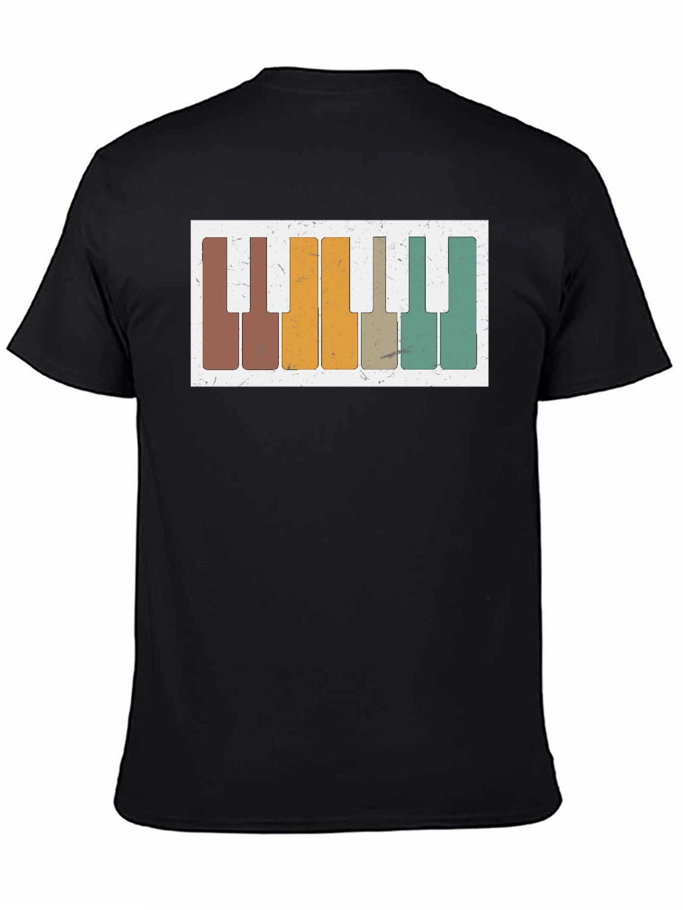 Retro Piano Keys Graphic Tee - Music Lovers T-Shirt
