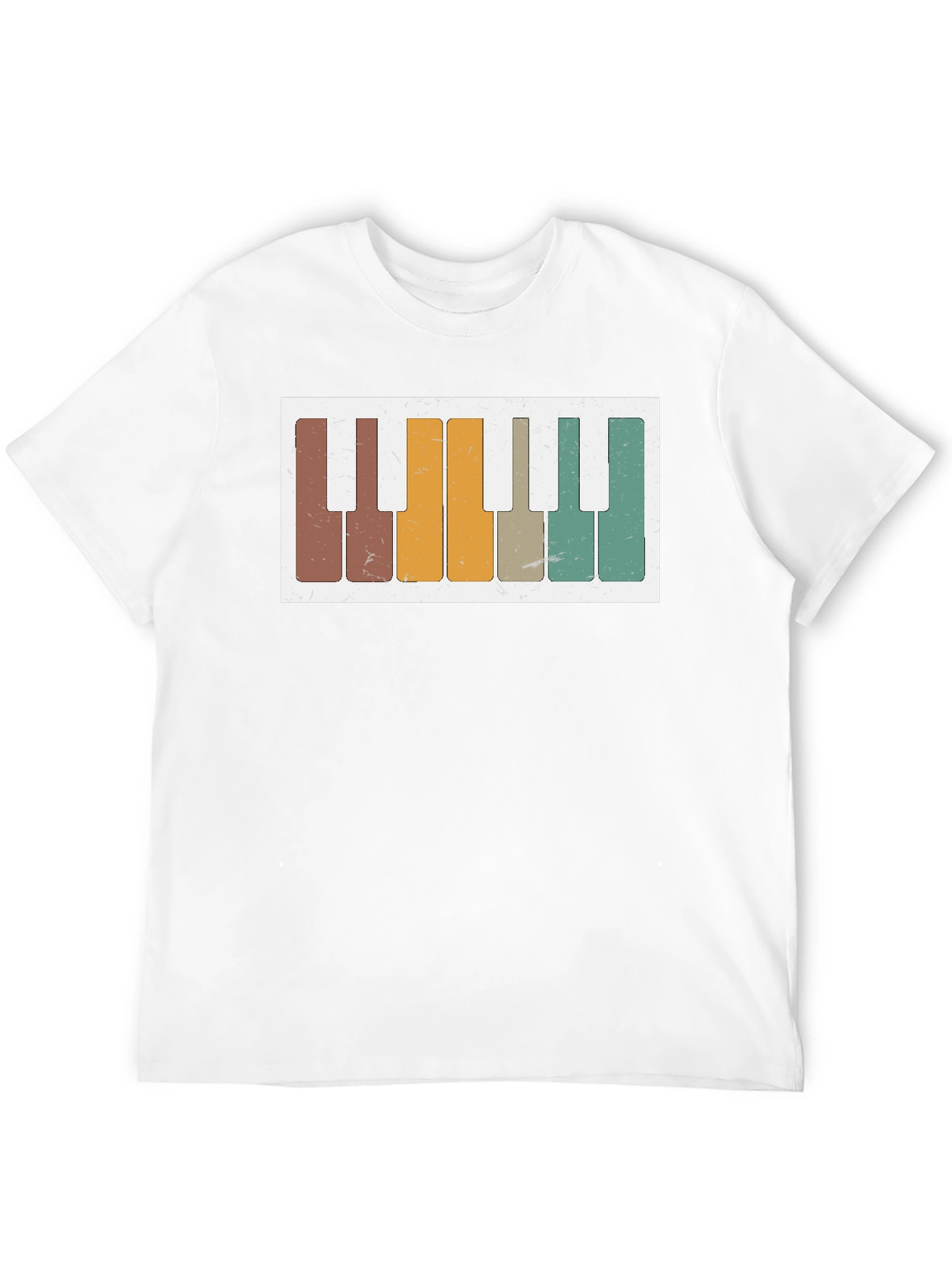 Retro Piano Keys Graphic Tee - Music Lovers T-Shirt