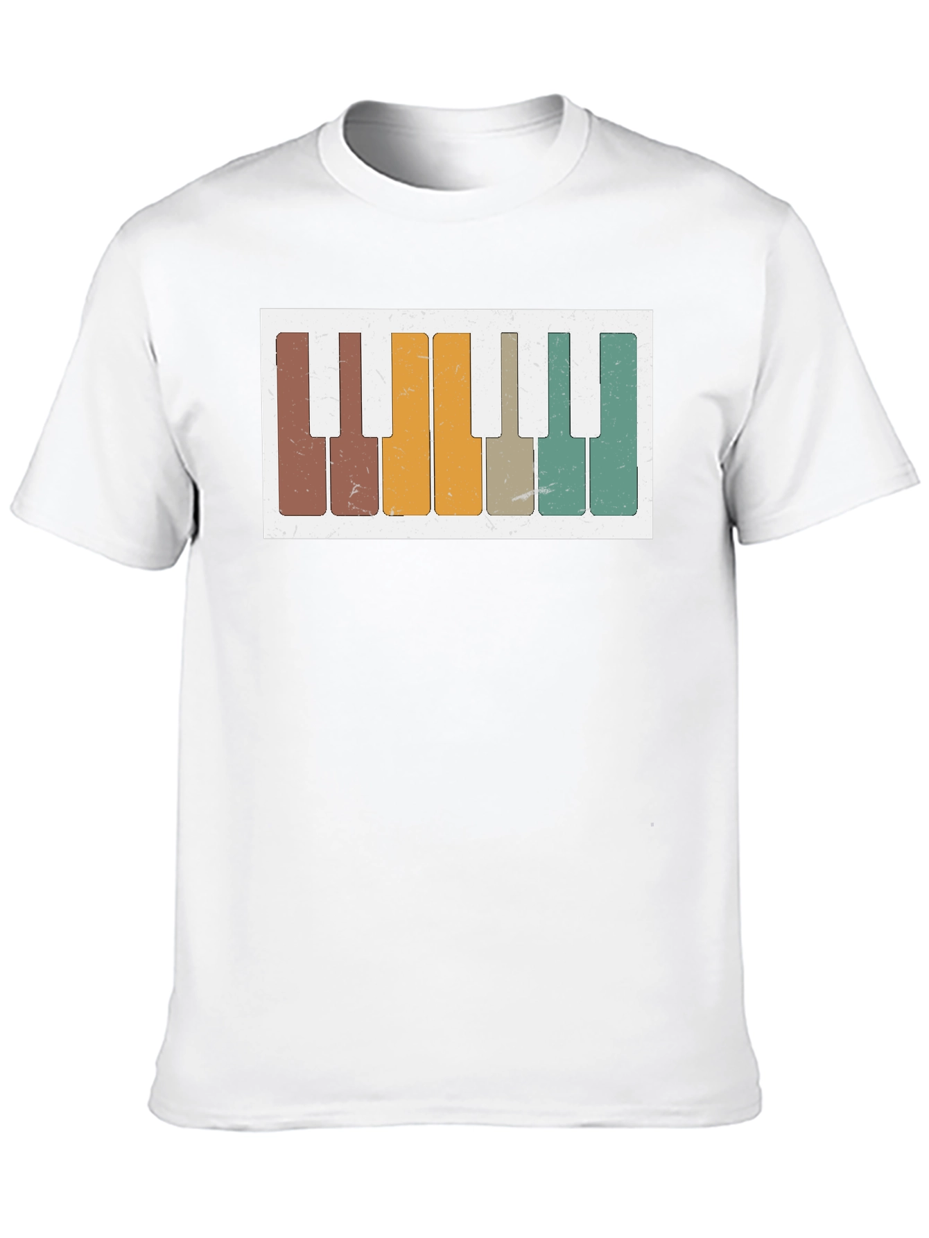Retro Piano Keys Graphic Tee - Music Lovers T-Shirt