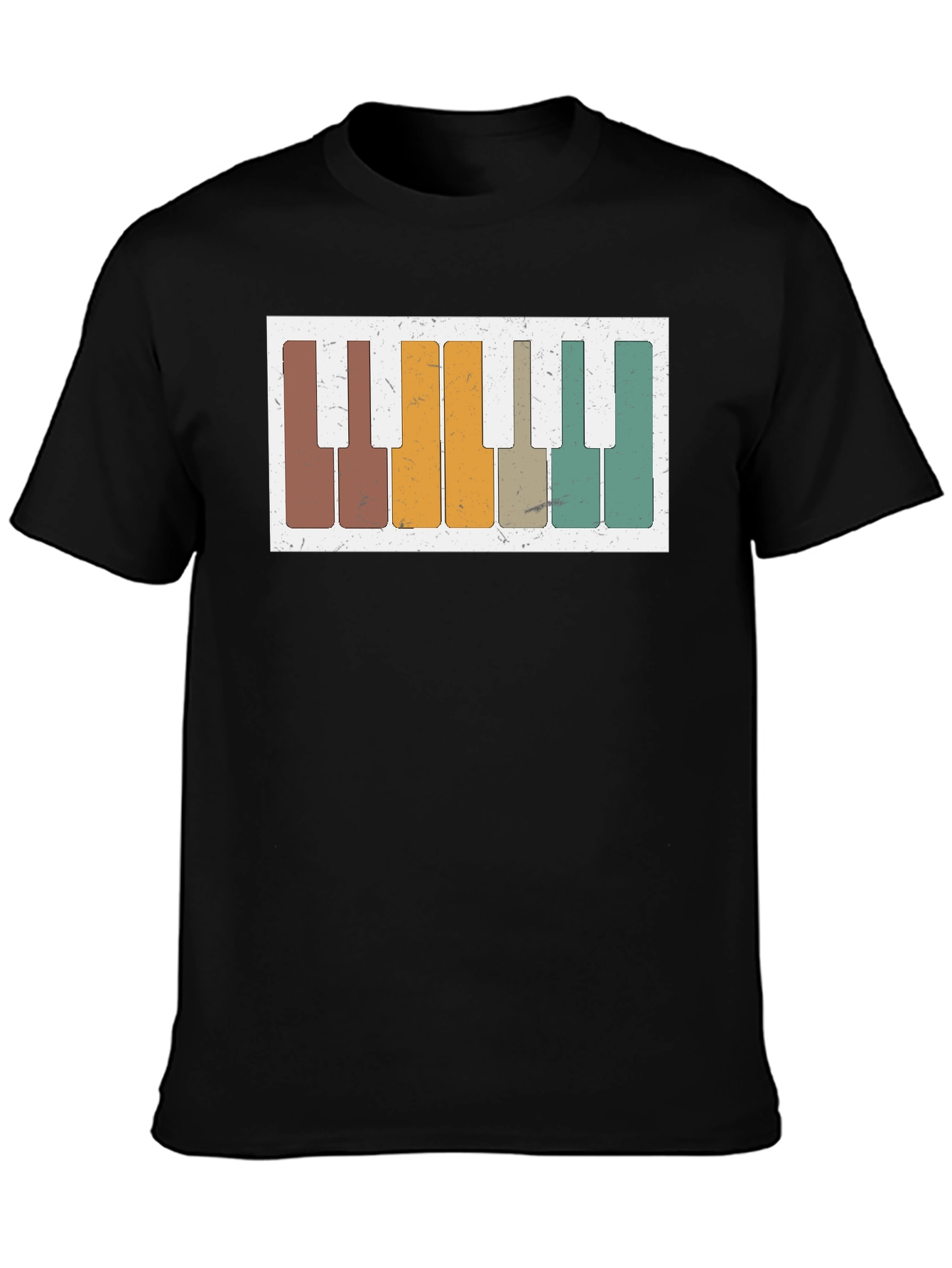 Retro Piano Keys Graphic Tee - Music Lovers T-Shirt
