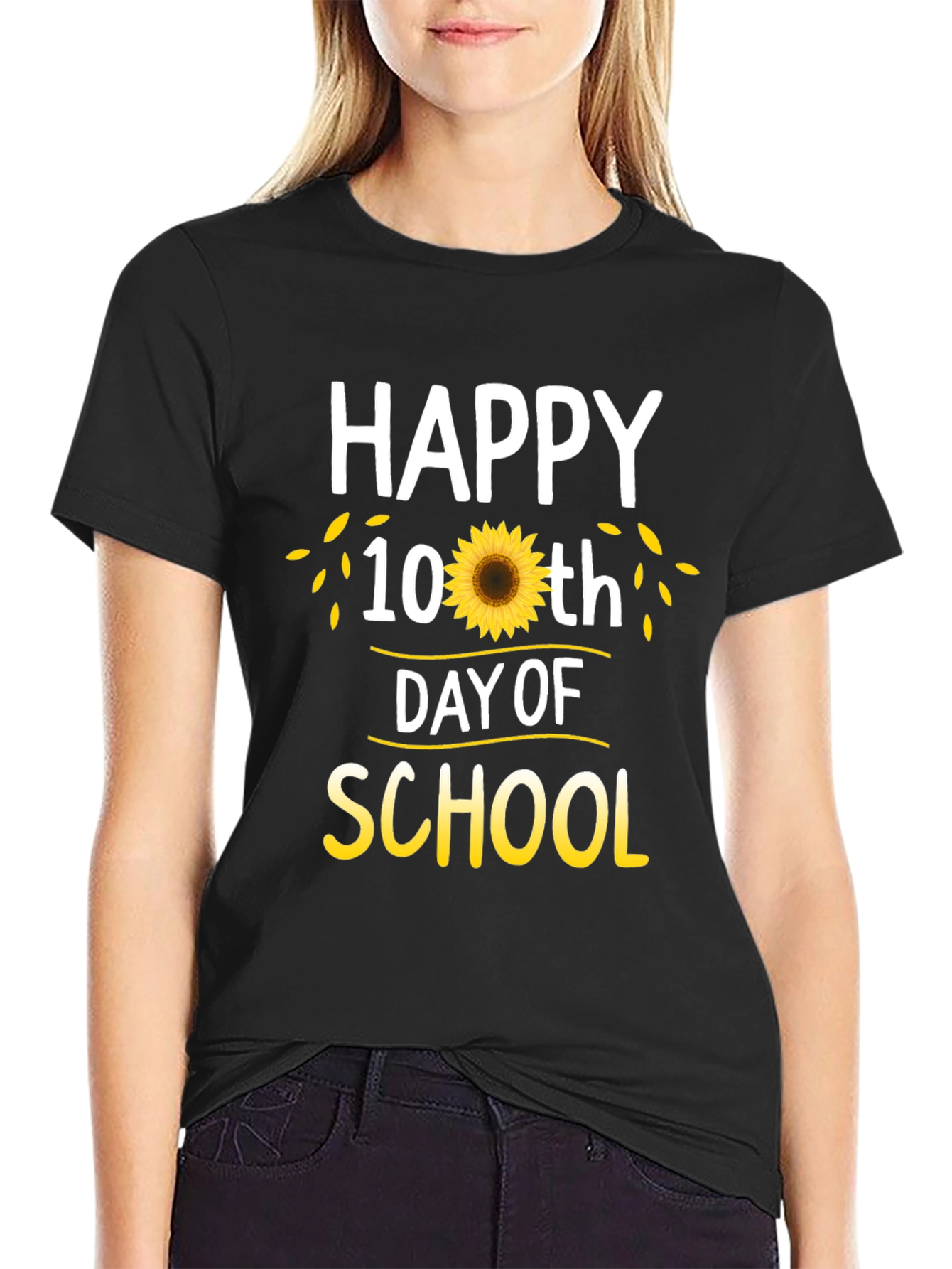 Happy 100th Day of School Sunflower T-Shirt