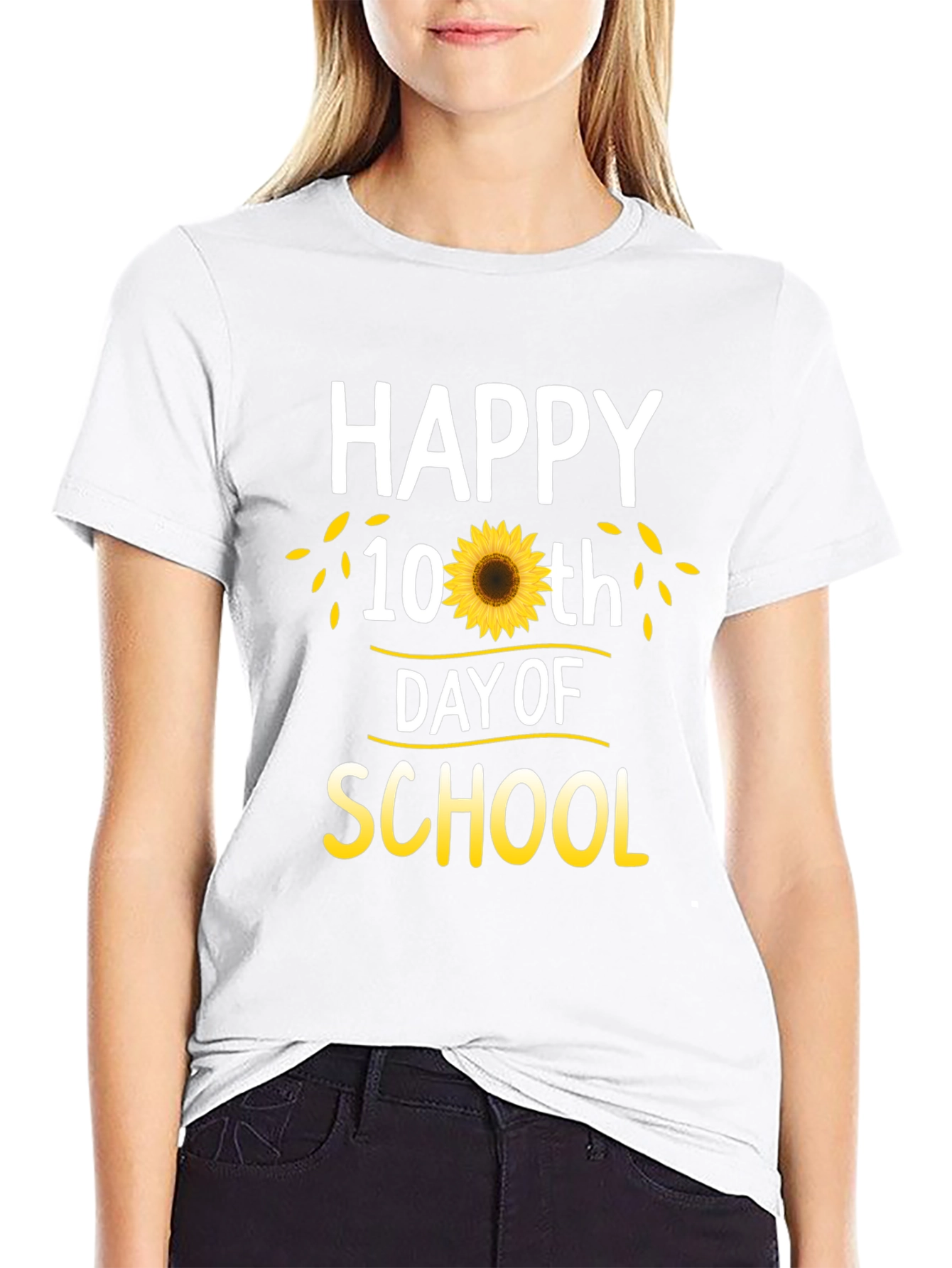 Happy 100th Day of School Sunflower T-Shirt