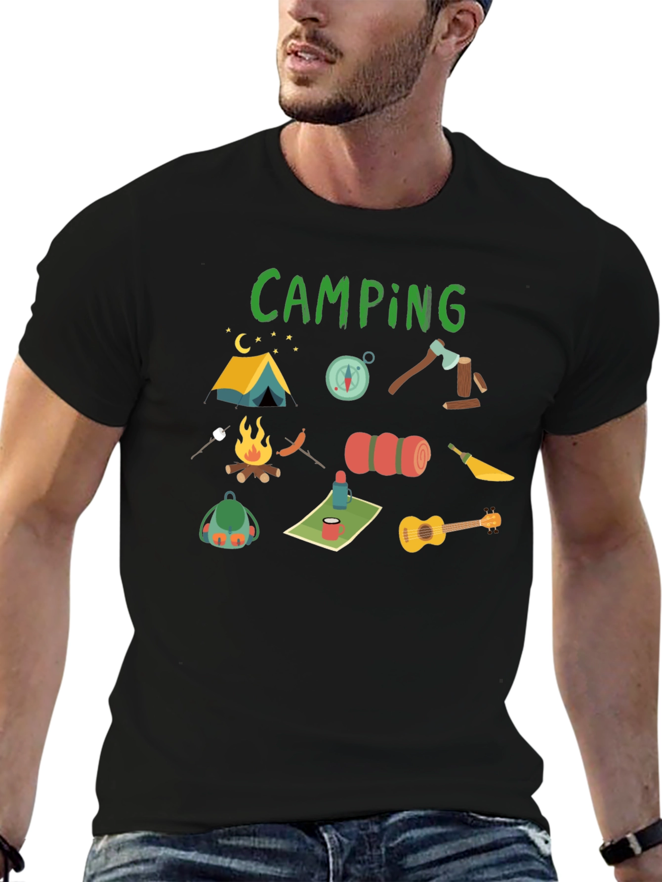 Camping Graphic Tee - Adventure Awaits