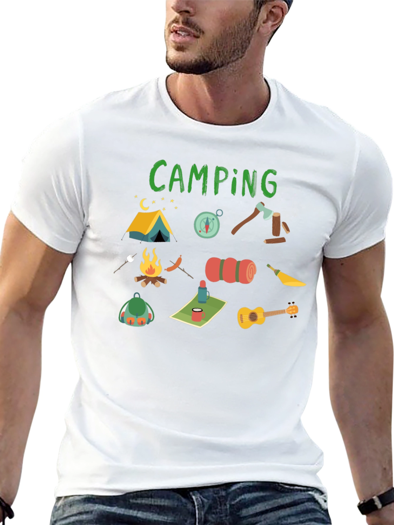 Camping Graphic Tee - Adventure Awaits
