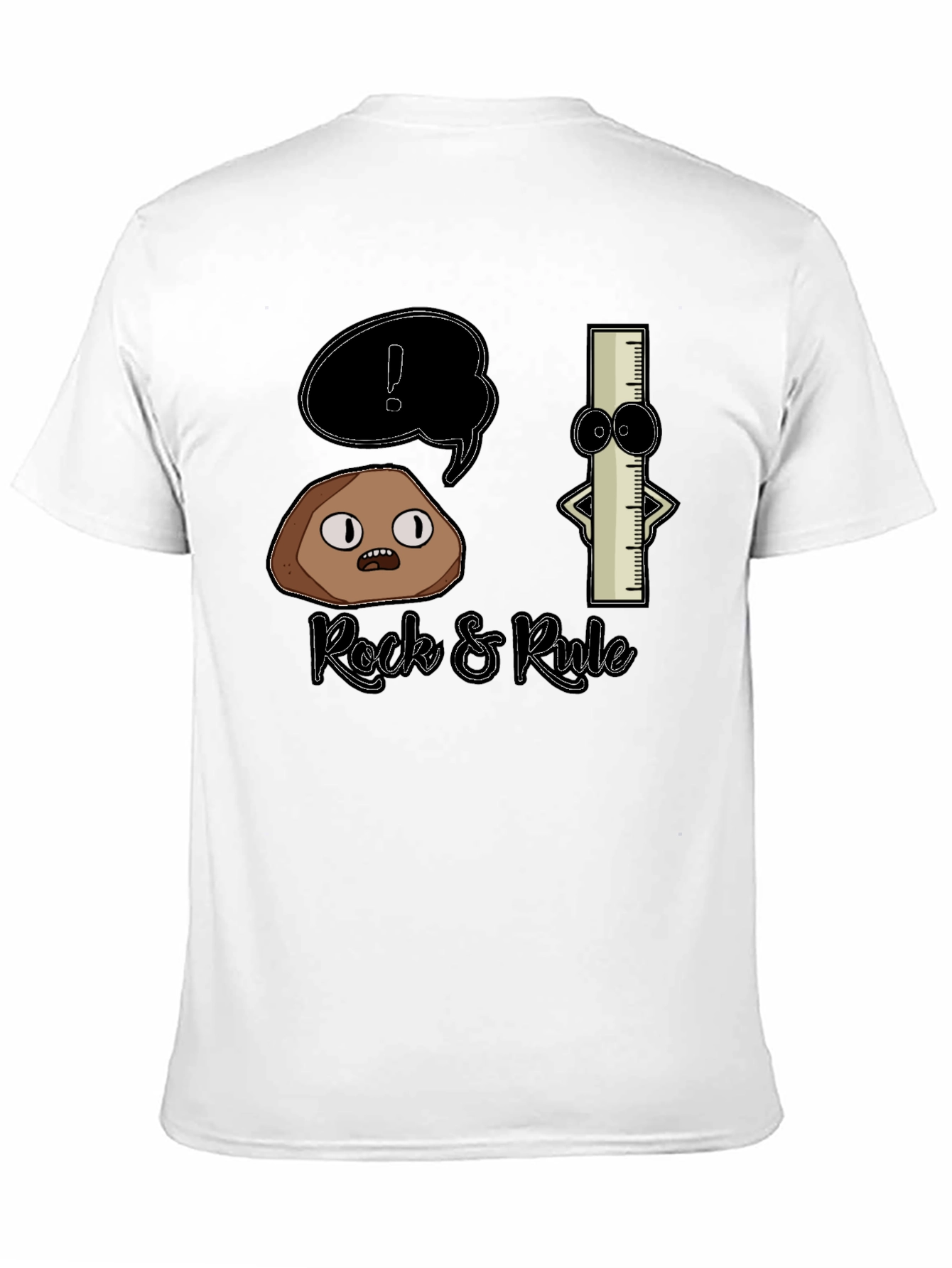 Rock & Rule Graphic T-Shirt - Cartoon Comedy Tee
