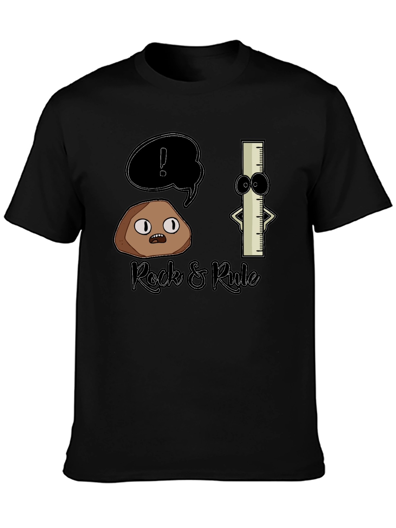 Rock & Rule Graphic T-Shirt - Cartoon Comedy Tee