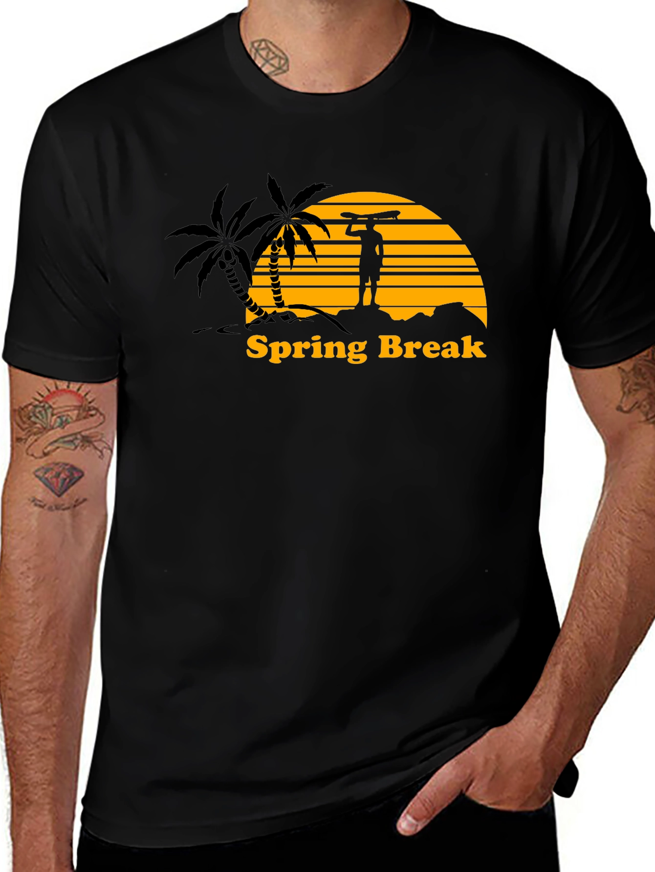 Spring Break T-Shirt - Beach Sunset Design