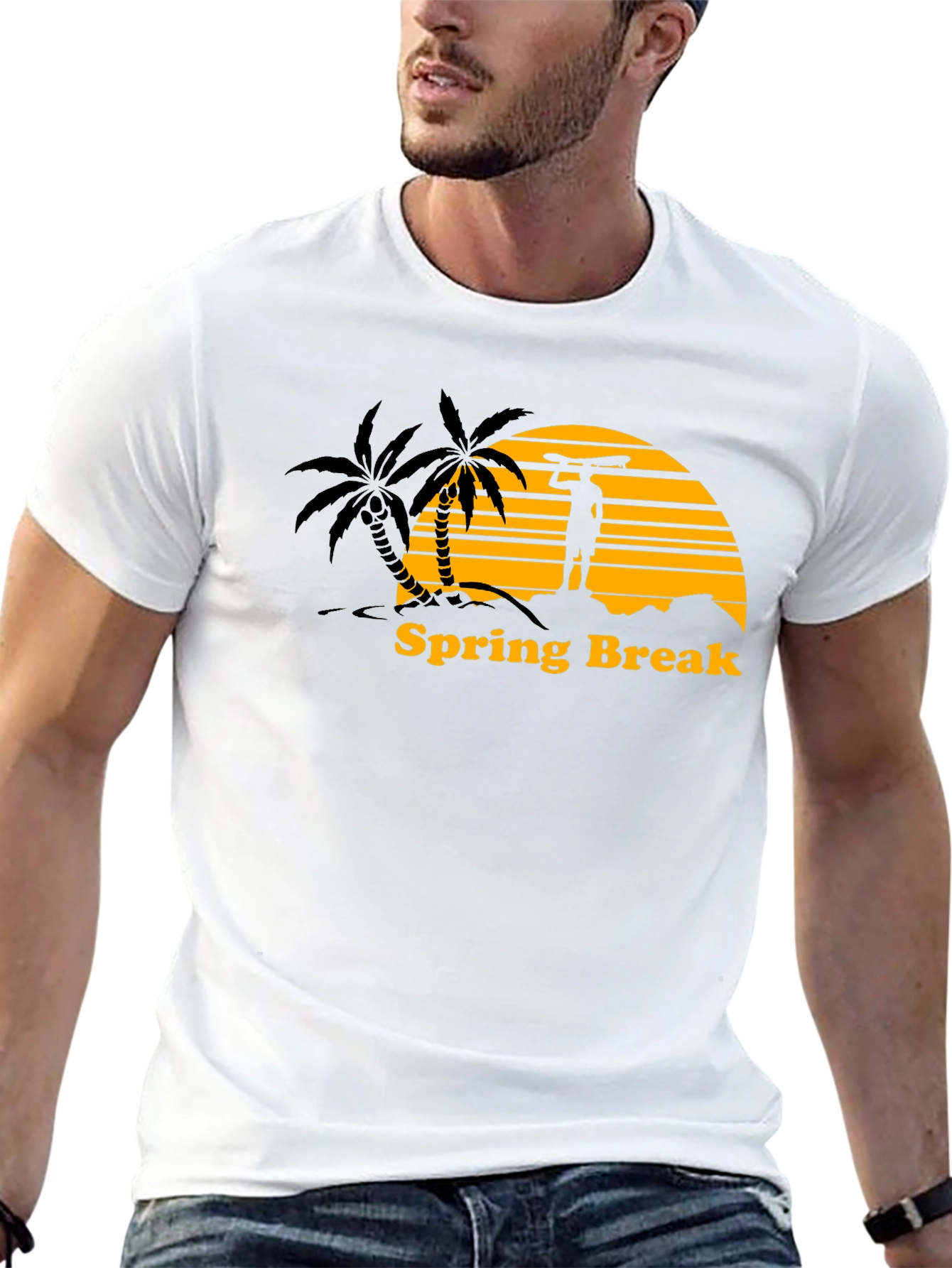 Spring Break T-Shirt - Beach Sunset Design