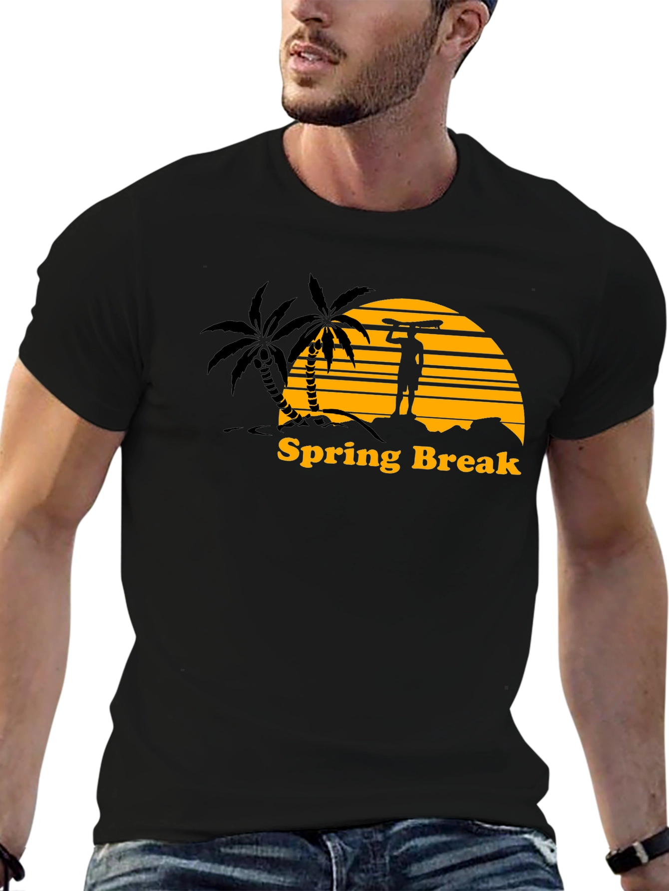 Spring Break T-Shirt - Beach Sunset Design