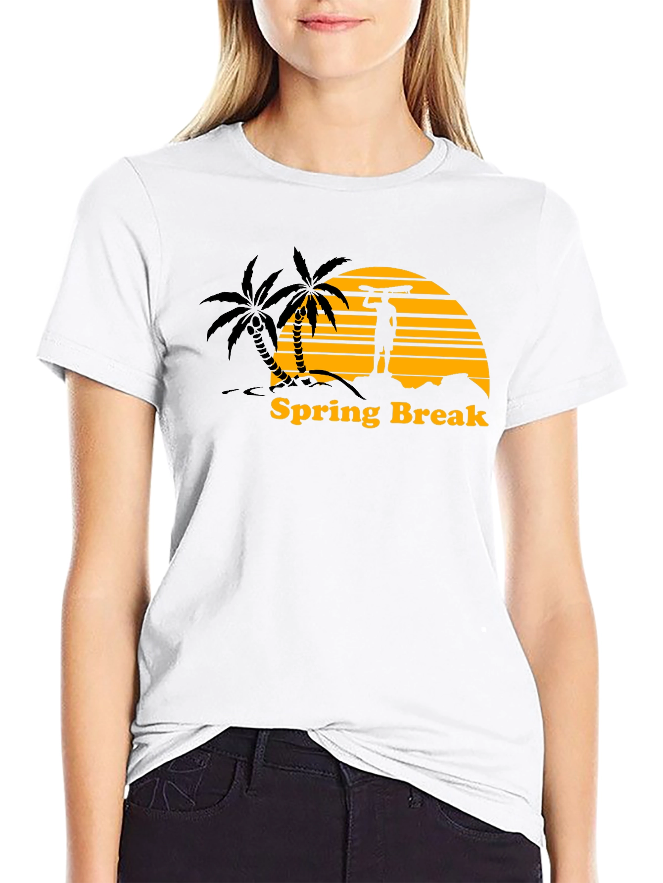 Spring Break T-Shirt - Beach Sunset Design