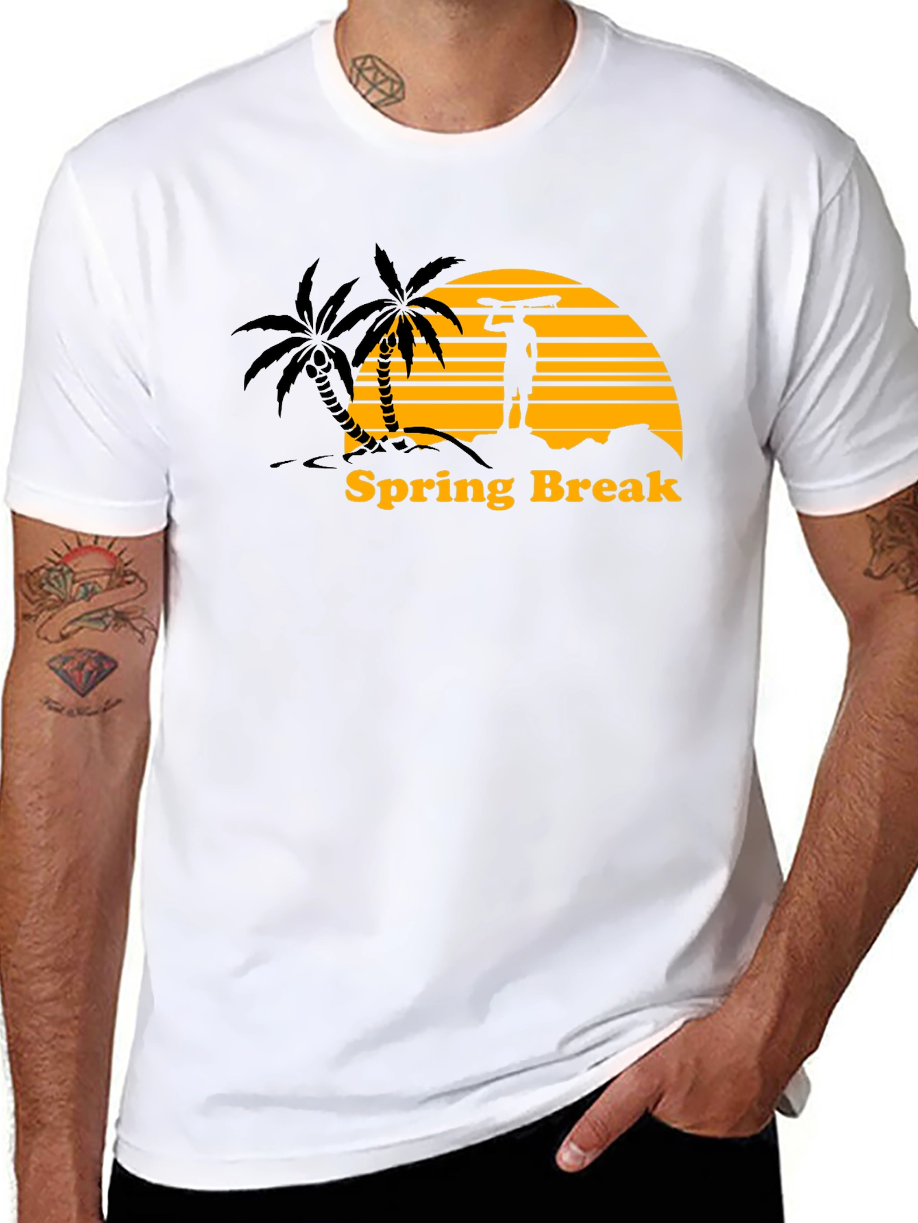 Spring Break T-Shirt - Beach Sunset Design
