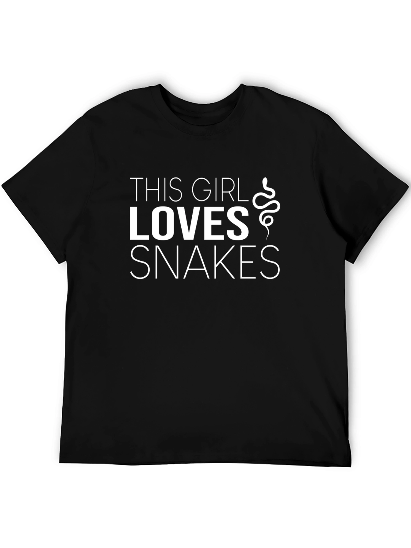 This Girl Loves Snakes T-Shirt - Black
