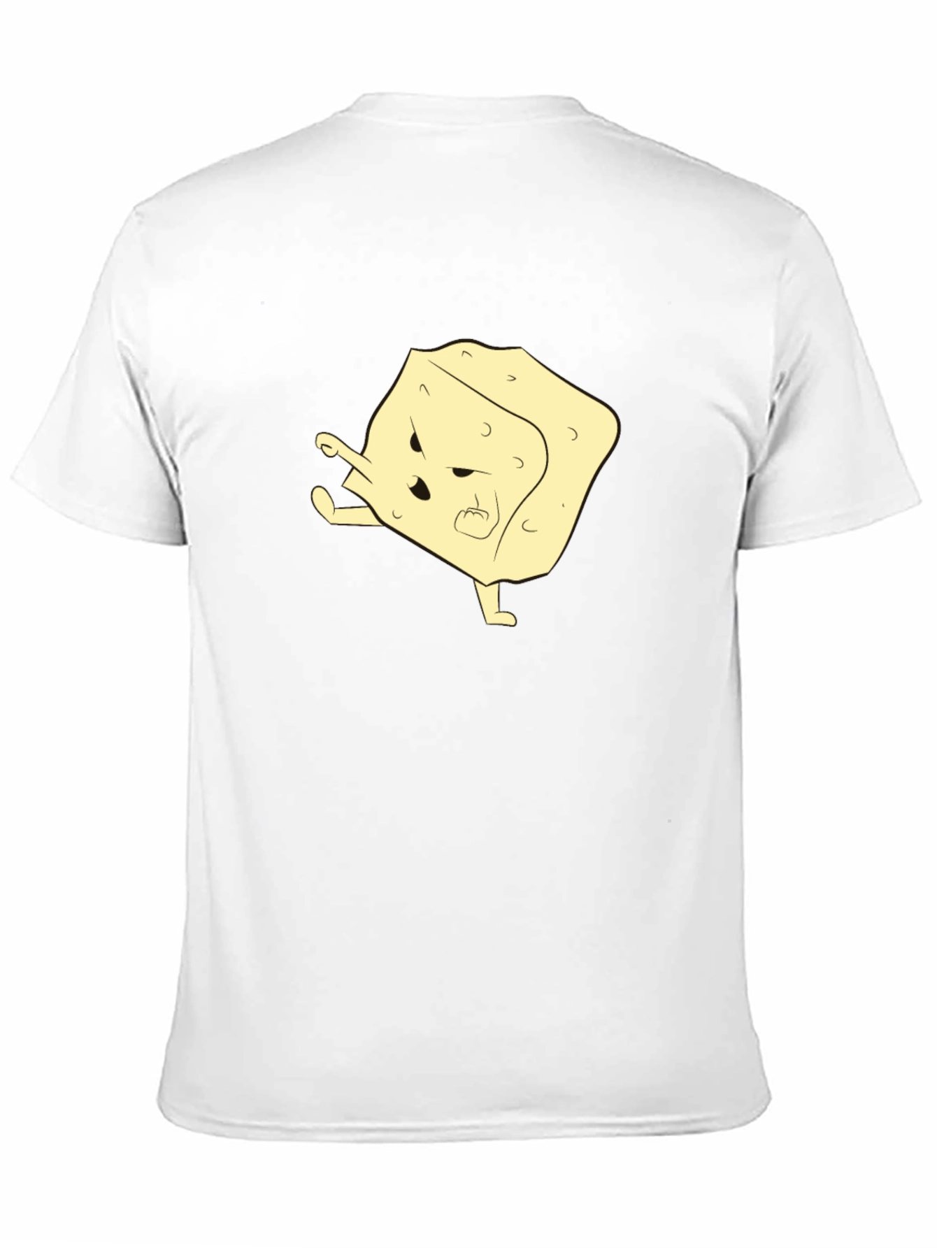 Funny Cartoon Tofu T-Shirt - Black