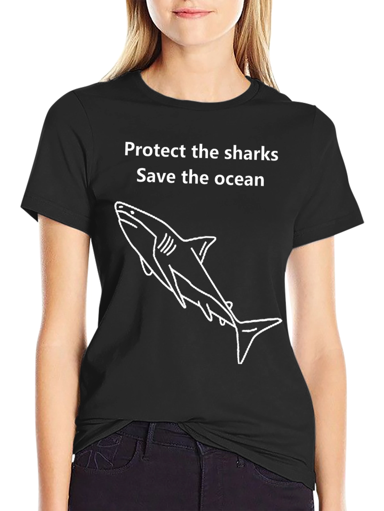 Protect Sharks Save Ocean Graphic T-Shirt
