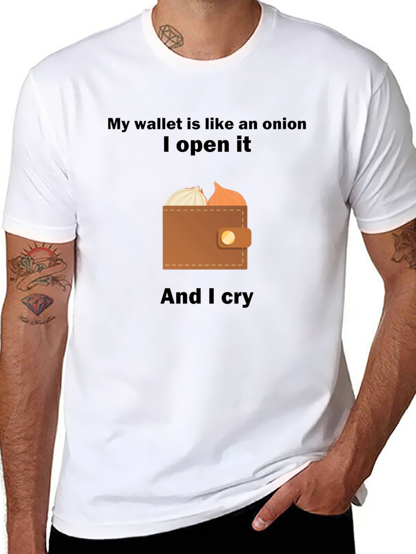 Onion Wallet Graphic Tee - Funny Unisex T-Shirt