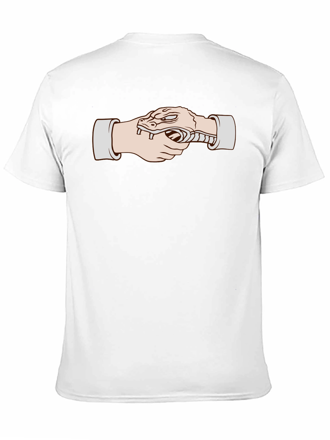 Snake Handshake Graphic T-Shirt - Unique Design