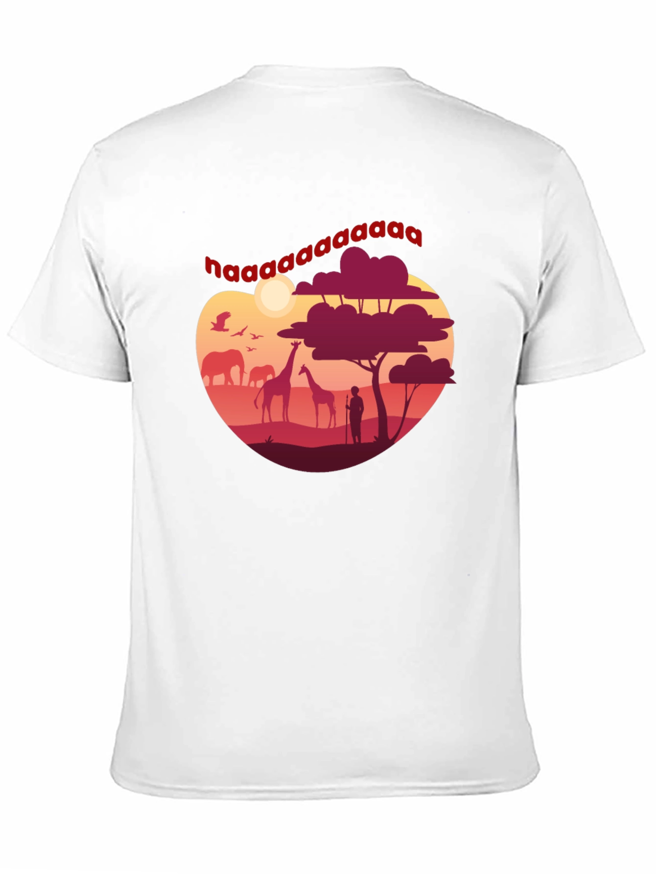 Safari Sunset Graphic Tee - Mens Black T-Shirt