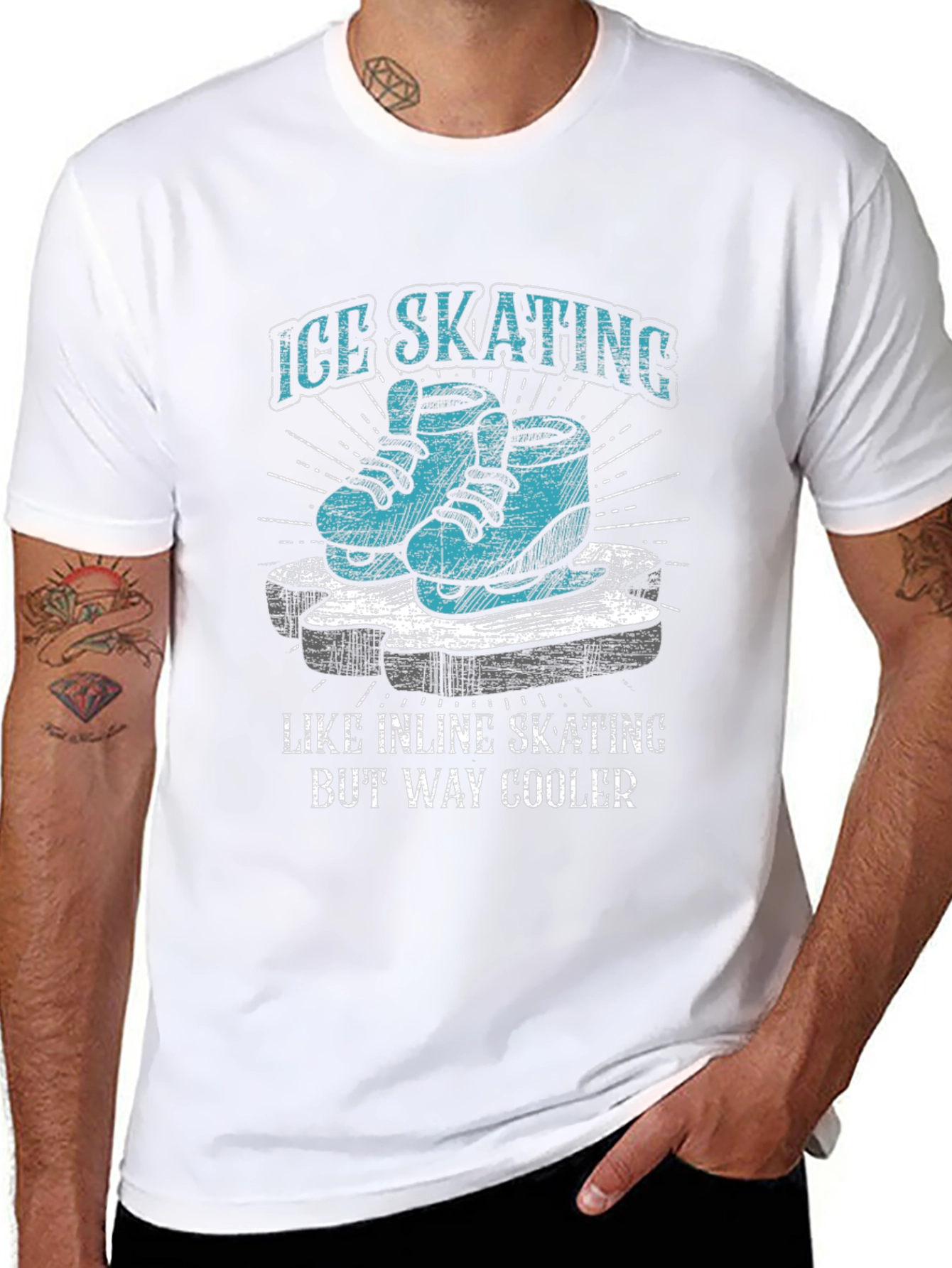 Ice Skating T-Shirt - Way Cooler Than Inline Skating!