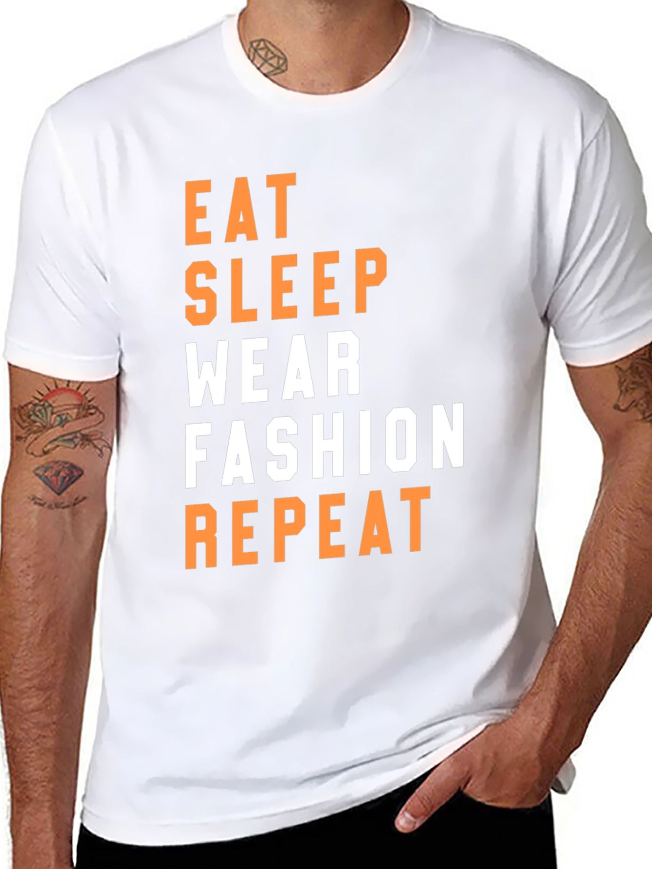 Eat Sleep Wear Fashion Repeat Black T-Shirt