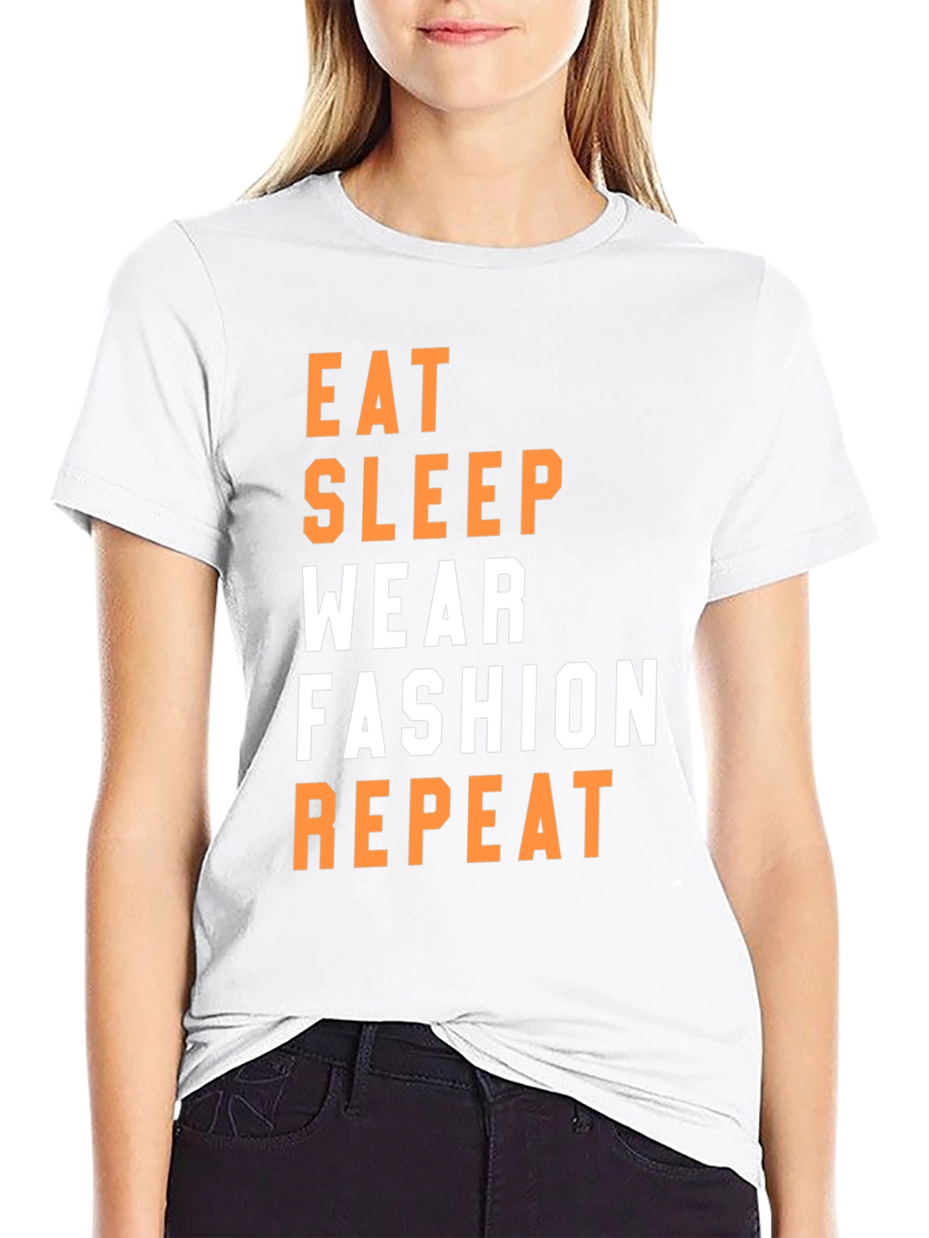 Eat Sleep Wear Fashion Repeat Black T-Shirt