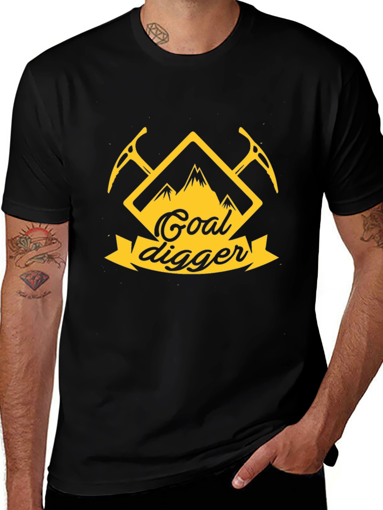Goal Digger Graphic T-Shirt - Black