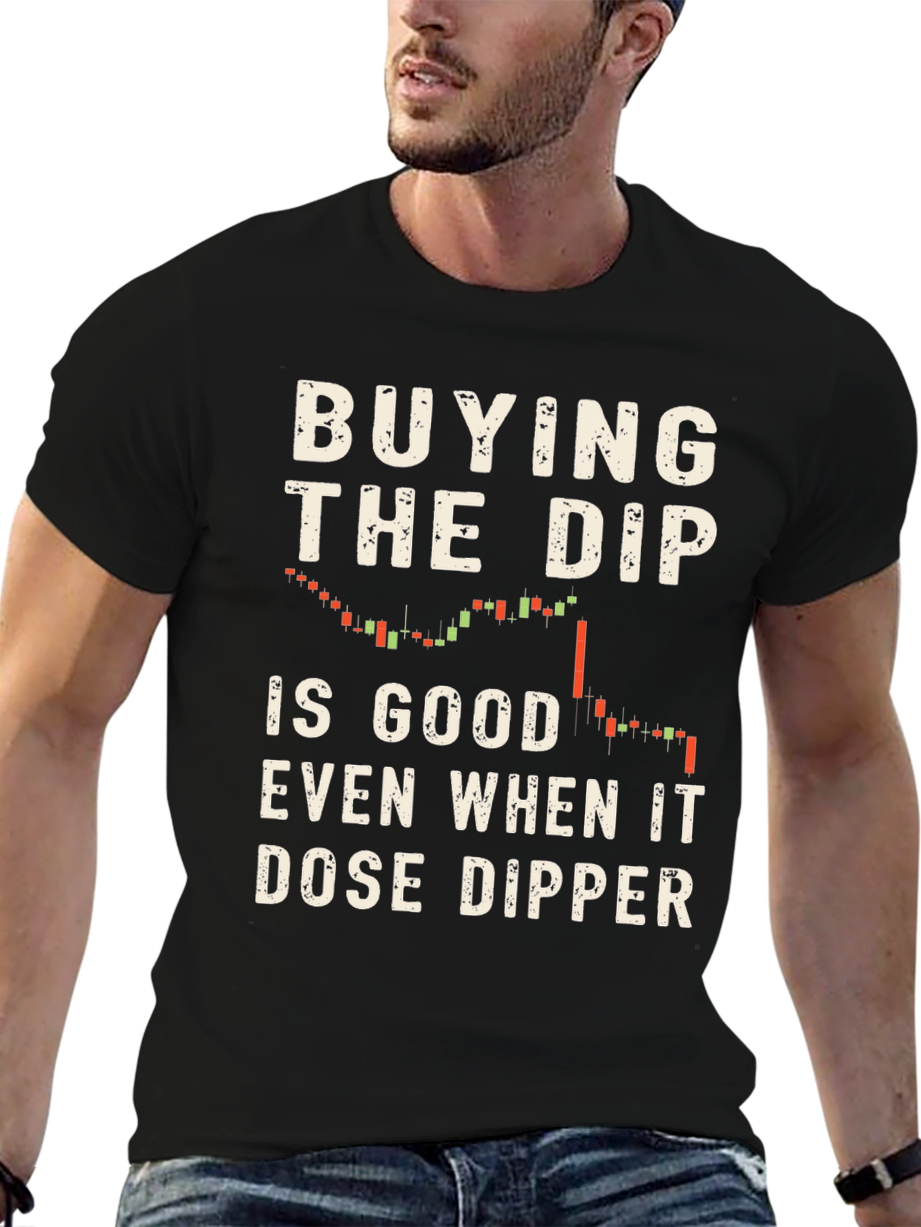 Buying the Dip Crypto Black T-Shirt