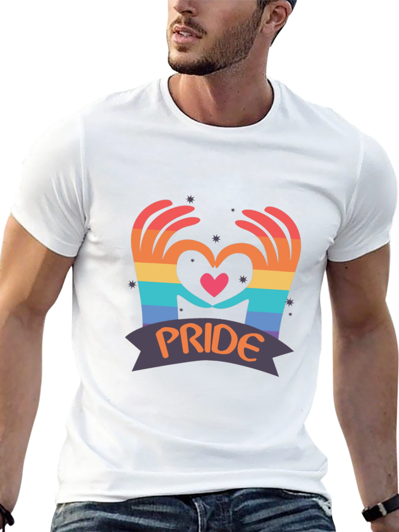 Pride Heart Hands Graphic T-Shirt
