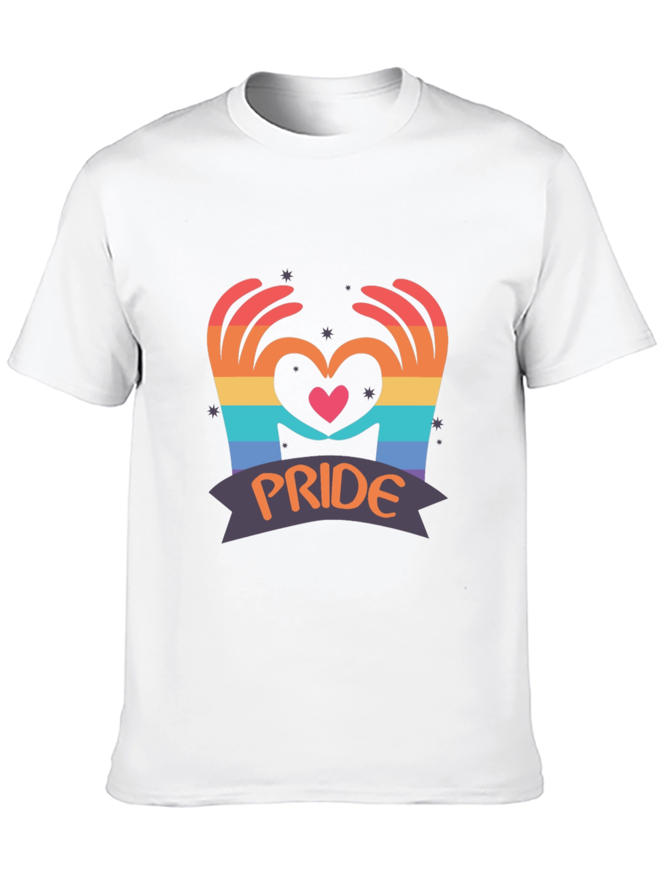 Pride Heart Hands Graphic T-Shirt