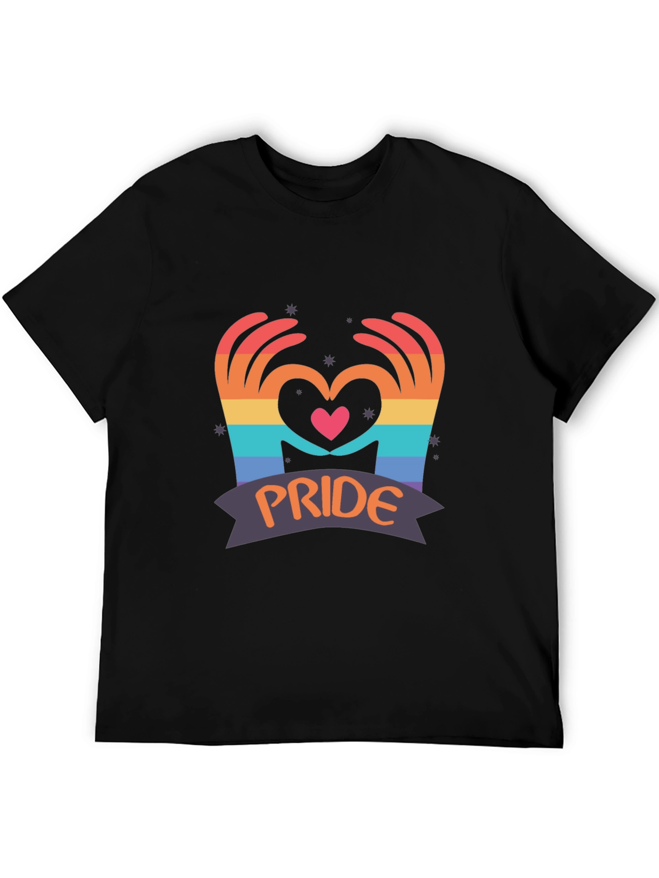 Pride Heart Hands Graphic T-Shirt
