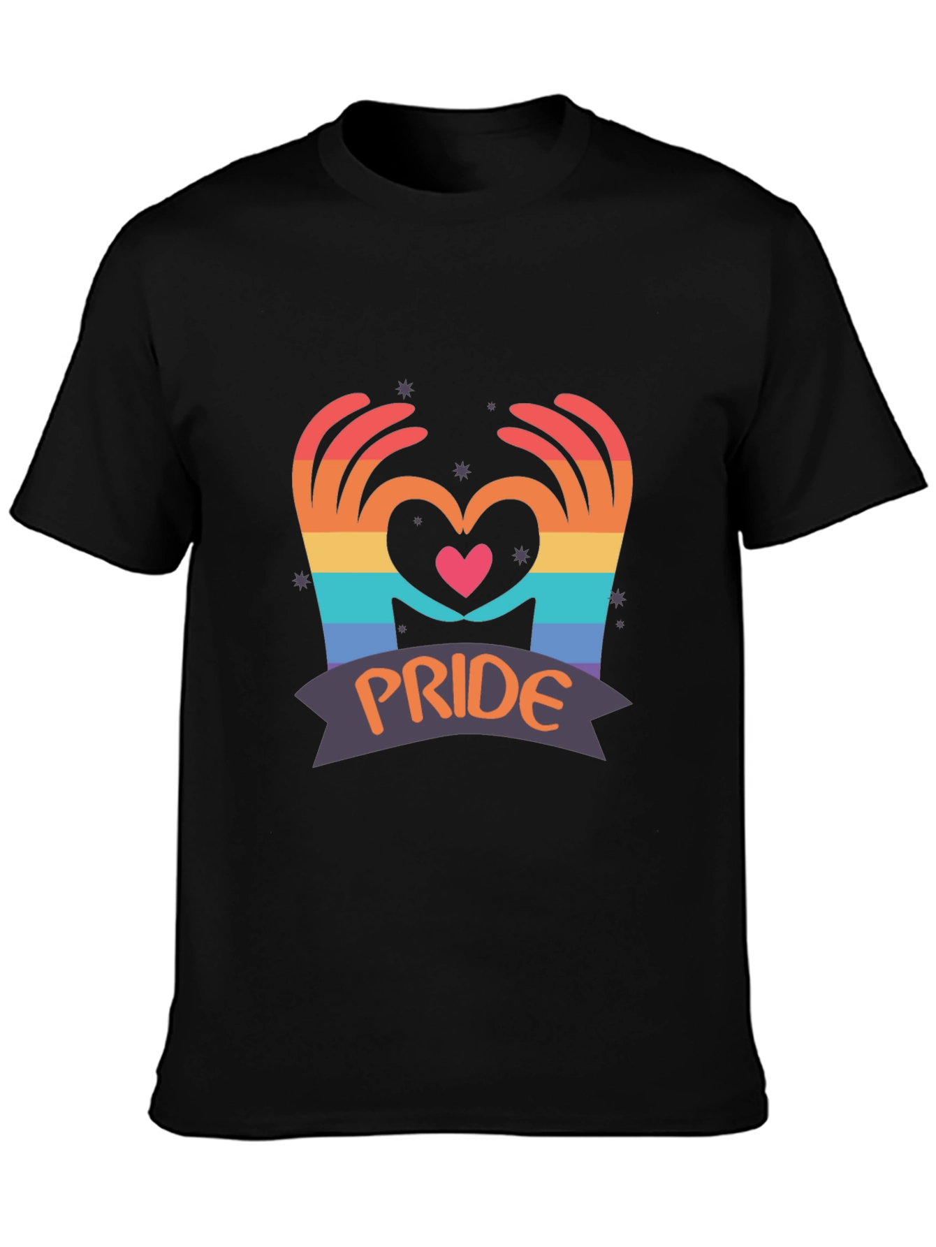 Pride Heart Hands Graphic T-Shirt