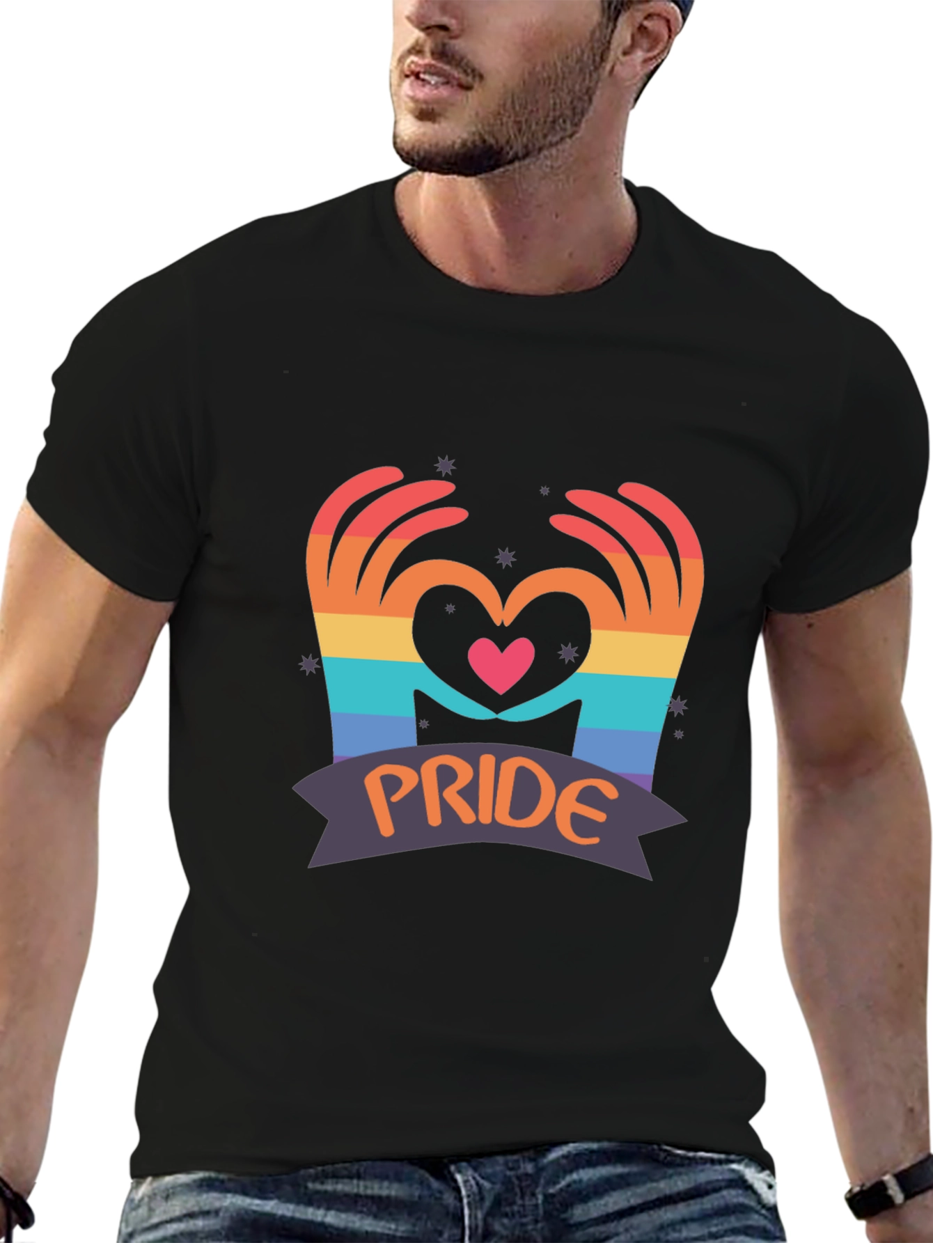 Pride Heart Hands Graphic T-Shirt