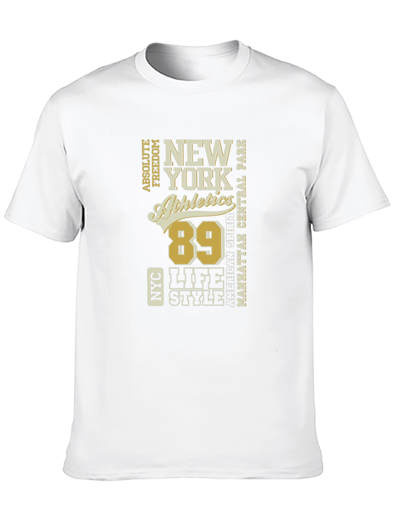 New York Athletics 89 Graphic Print Black T-Shirt