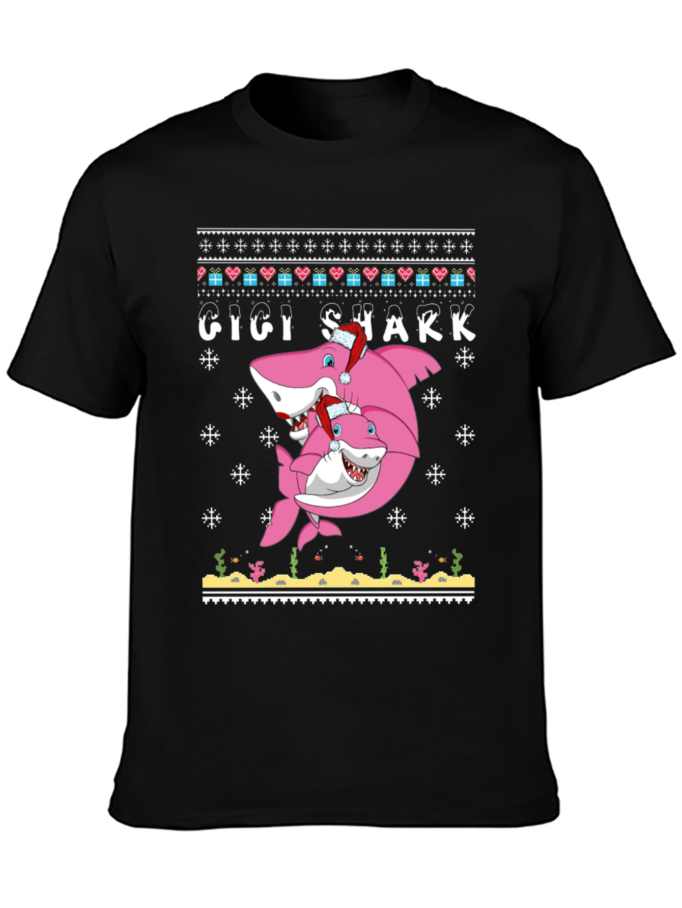Gigi Shark Christmas Sweater T-Shirt