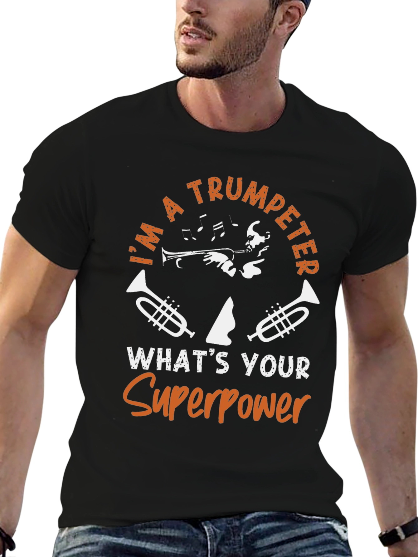 Trumpeter Superpower T-Shirt - Music Lover Tee