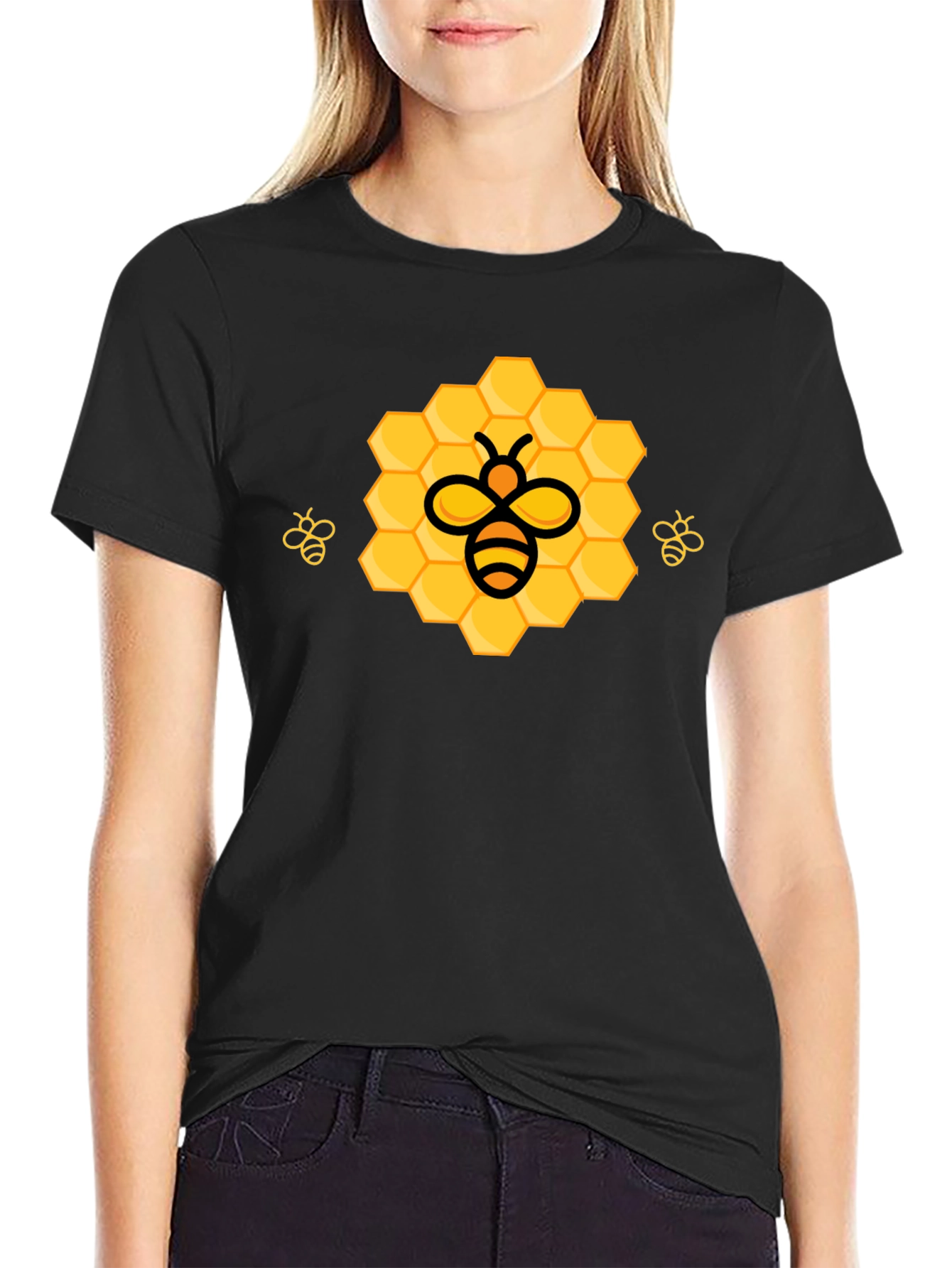 Honeycomb Bee Graphic T-Shirt
